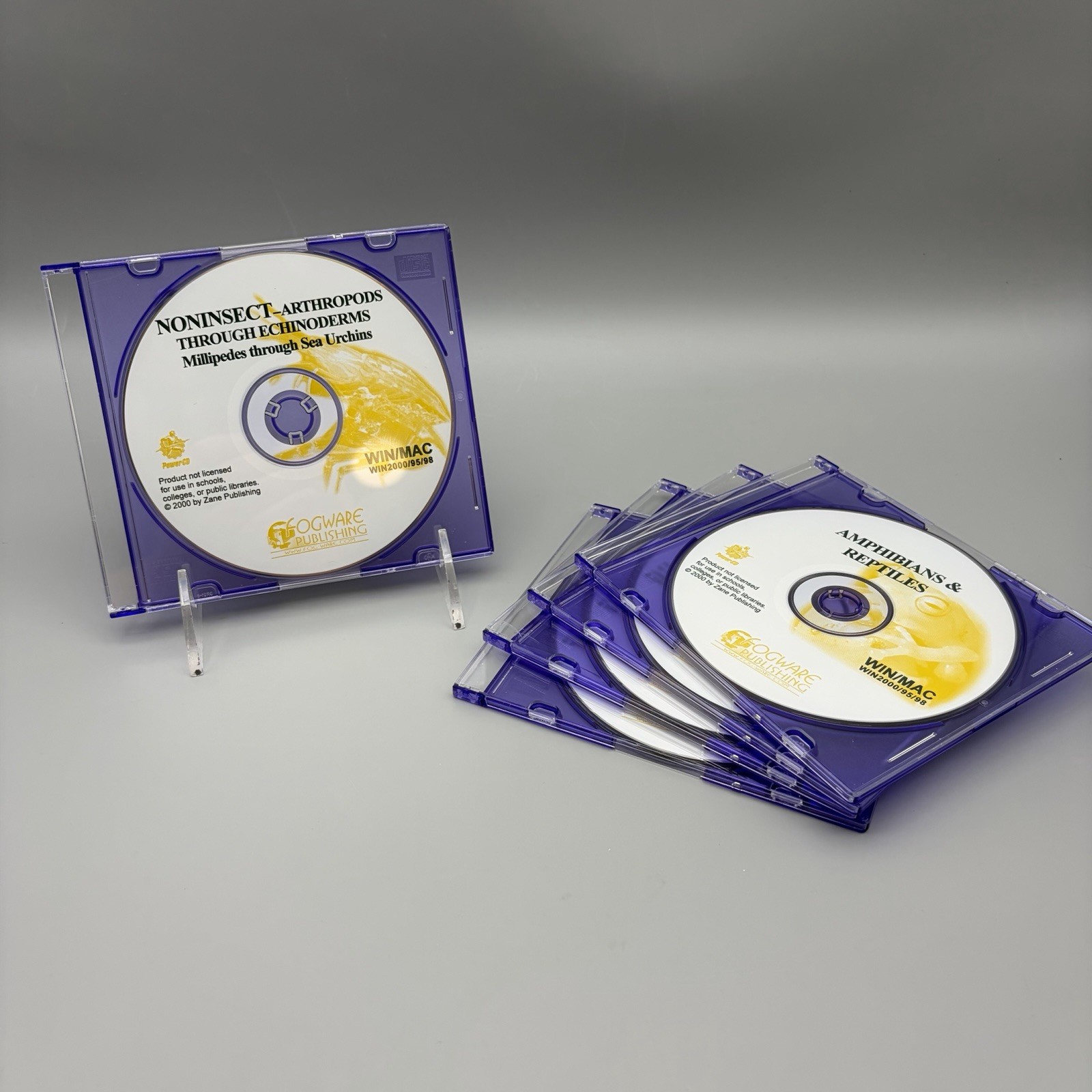 Vintage 2000 Animals & Nature Educational Software CD-Rom Set Of 5 Fogware Zane