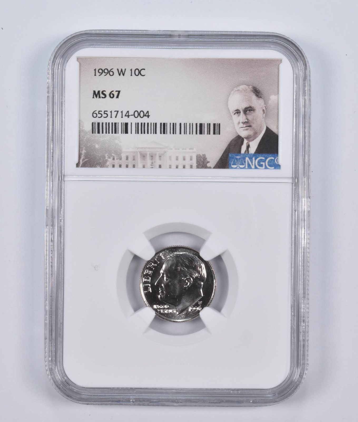 1996-W Roosevelt Dime MS67 NGC Special Lbl 1996-W Roosevelt Dime MS67 NGC Special Lbl