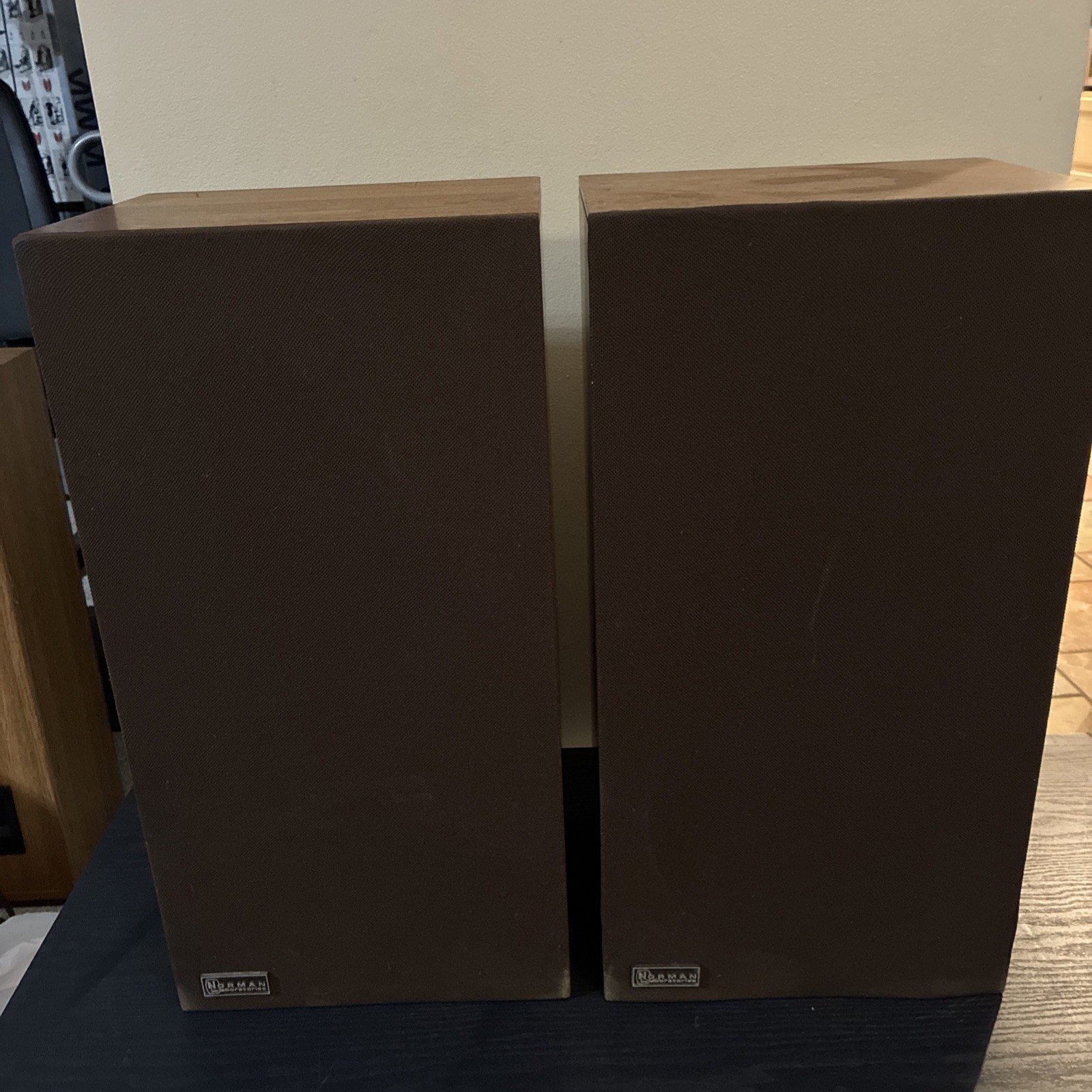 Vintage 80’s Norman Lab Speakers Rare Model 83 Floor pair Need Refoamed