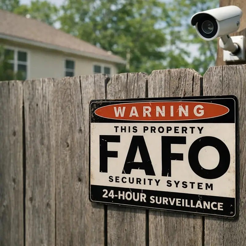 Security Warning Sign Fafo Aluminum Sign Vintage Rustic Wall Mounted Security Warning Sign Fafo Aluminum Sign Vintage Rustic Wall Mounted