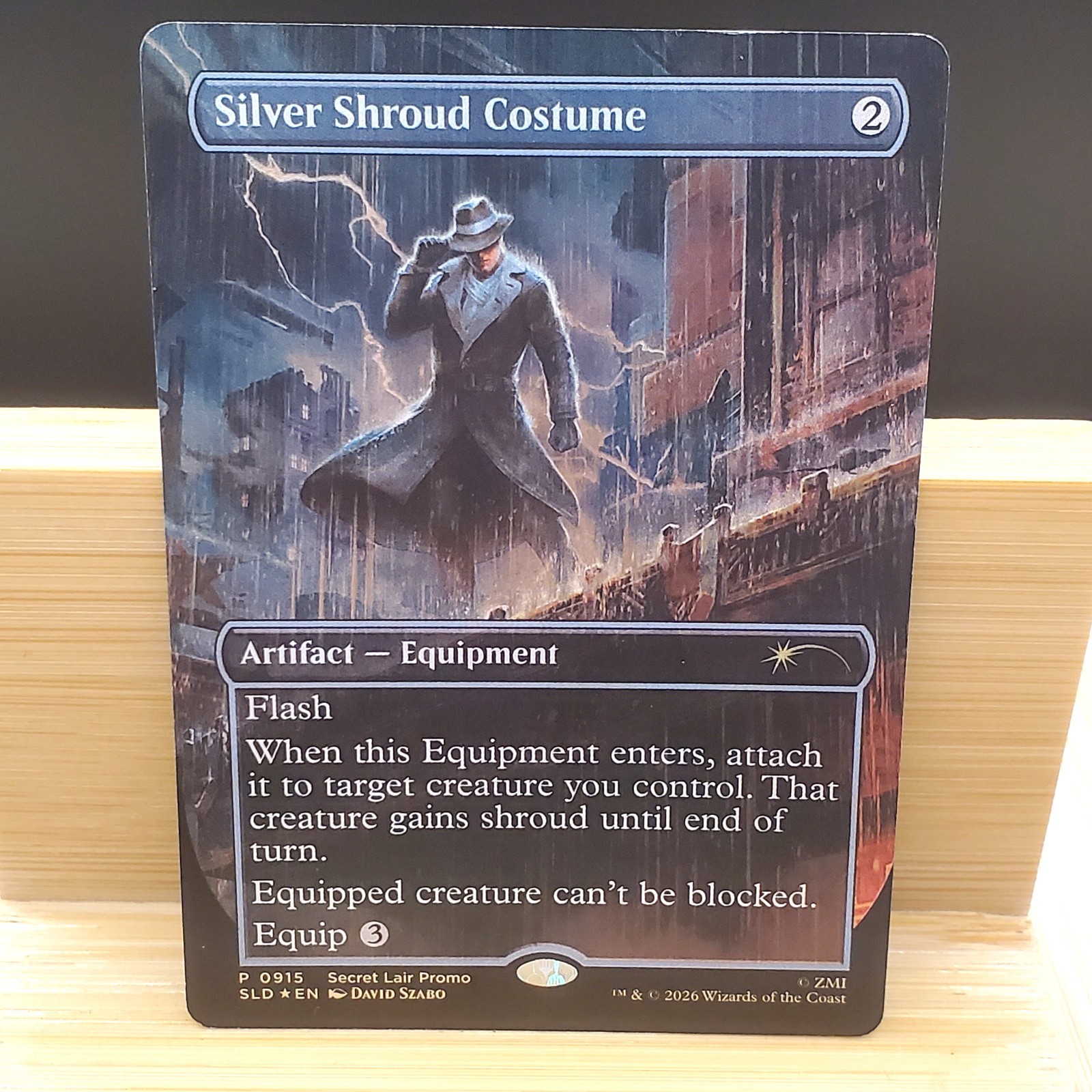 Silver Shroud Costume, Secret Lair Drop Foil 0915 Fallout, Magic MTG LP Light Pl