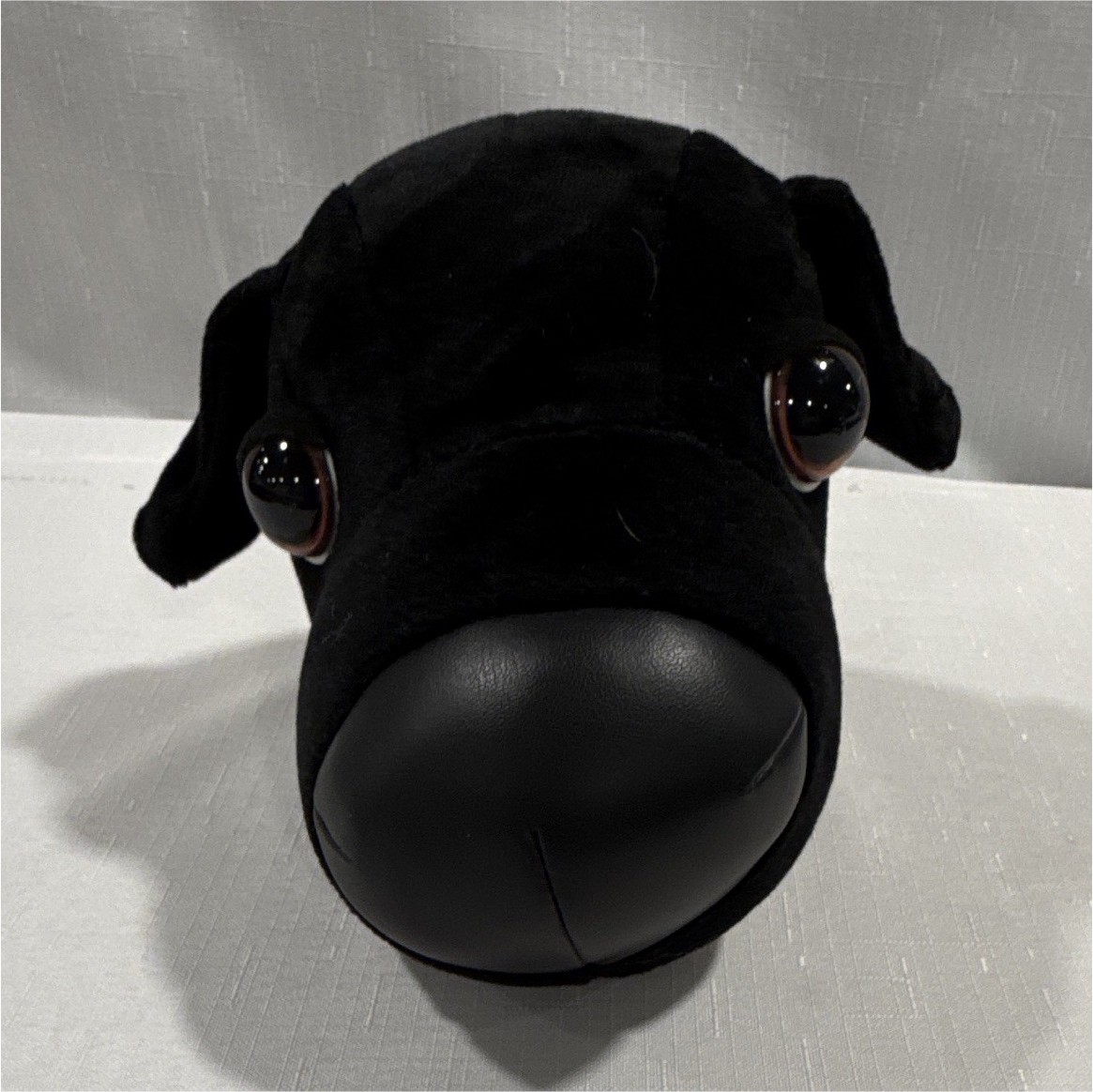 THE DOG Artlist Collection Black Lab Plush Large Head Red Collar Stuffed Puppy THE DOG Artlist Collection Black Lab Plush Large Head Red Collar Stuffed Puppy