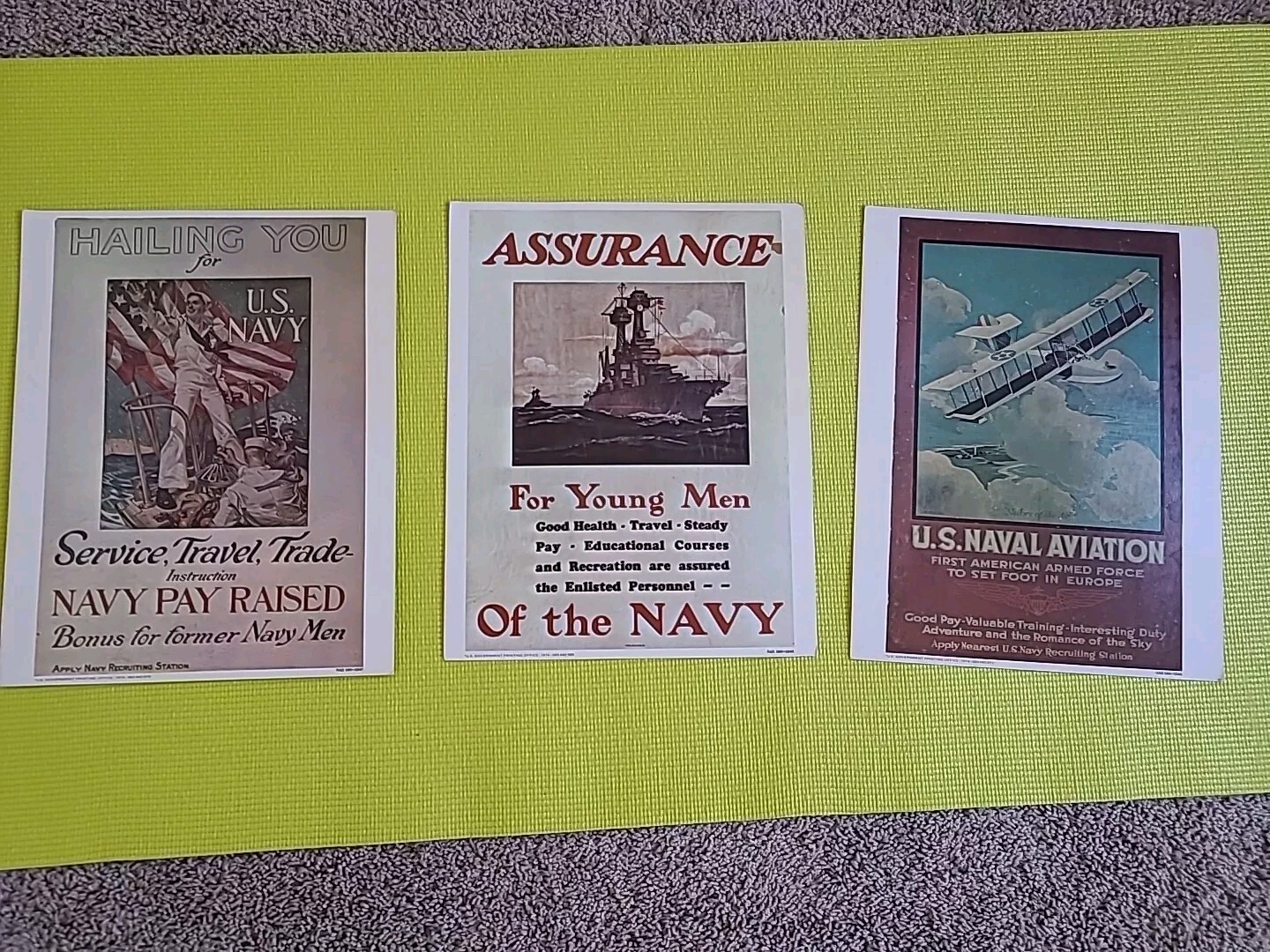 3 AUTHENTIC 1974 Vintage US Navy Recruiting Cardboard Poster RAD 14x11 3 AUTHENTIC 1974 Vintage US Navy Recruiting Cardboard Poster RAD 14x11