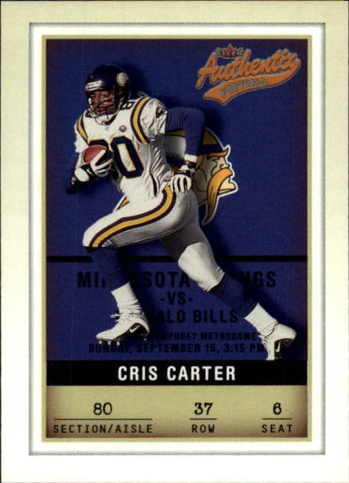 2002 Fleer Authentix #37 Cris Carter - FB