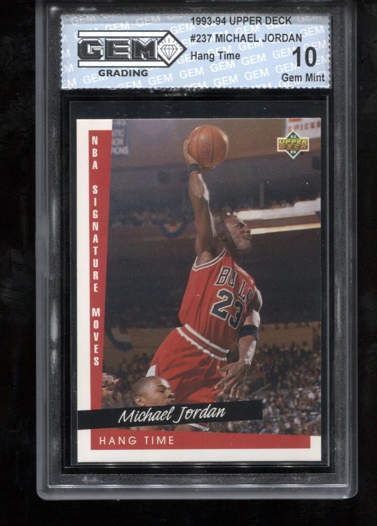 Michael Jordan 1993-94 Upper Deck #237 Hang Time NBA Chicago Bulls GEM MINT 10