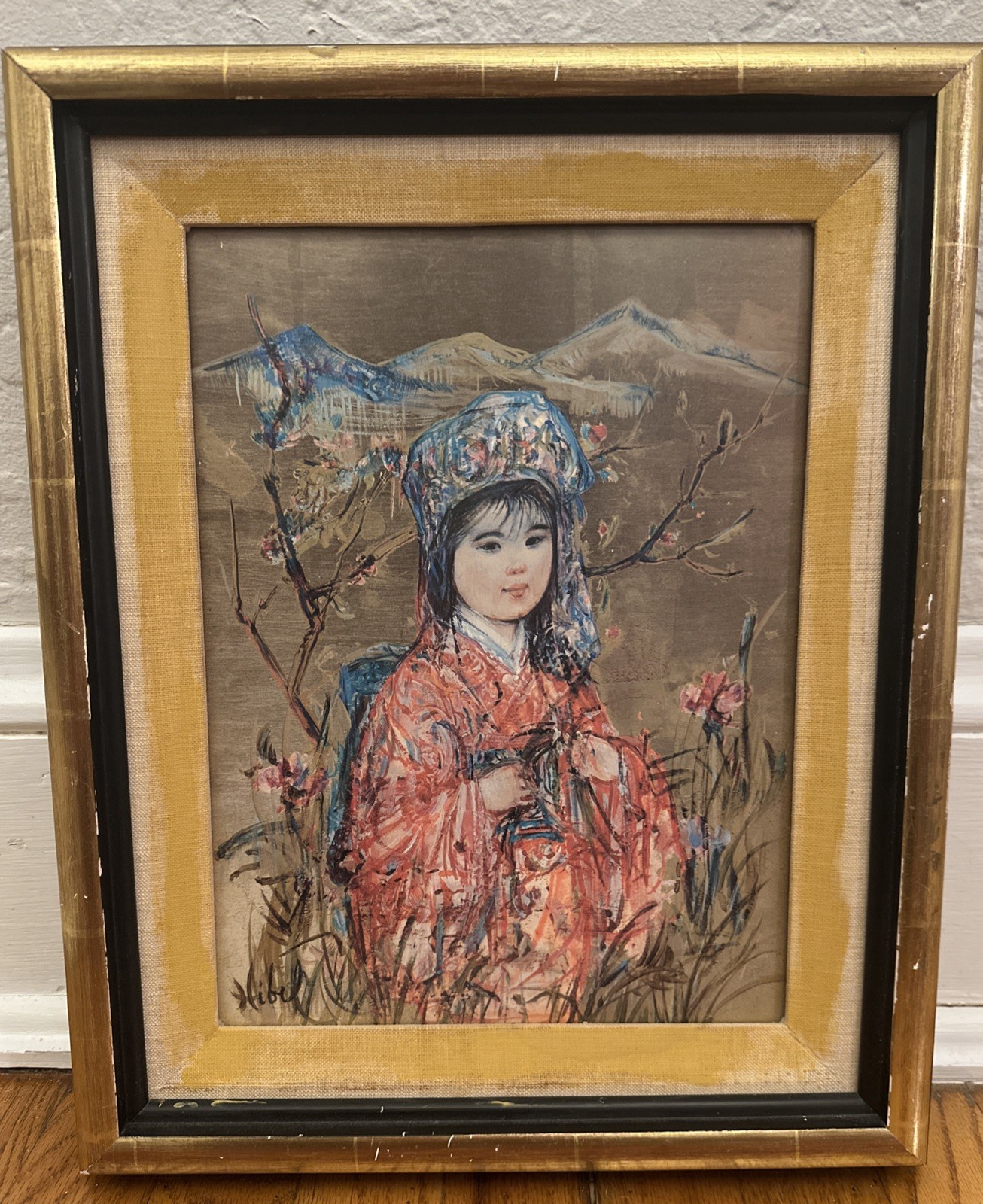 Rare Edna Hibel Framed Lithograph Oriental Child Limited 435/1000 Vtg 1978 Rare Edna Hibel Framed Lithograph Oriental Child Limited 435/1000 Vtg 1978