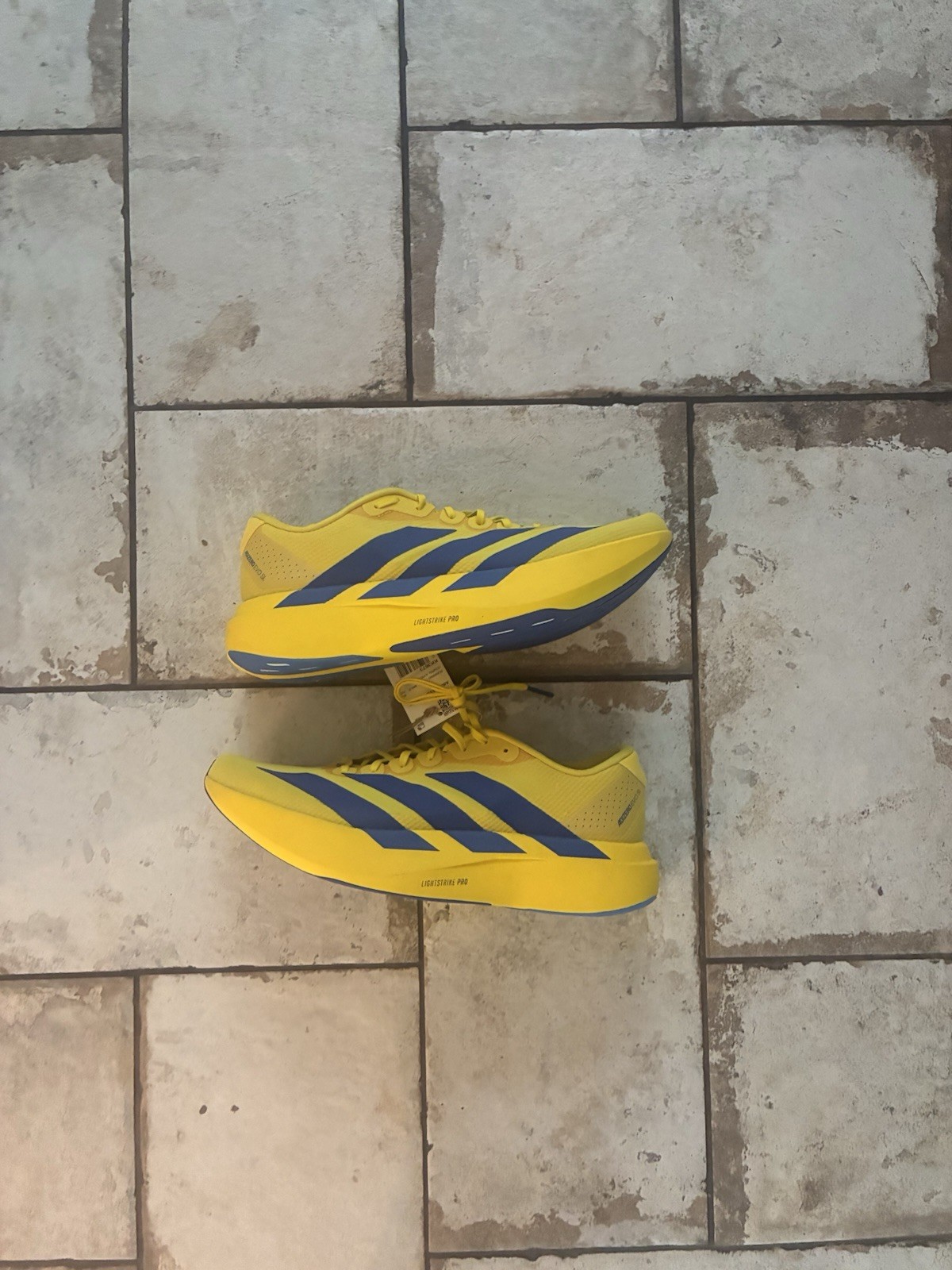 **Adidas ADIZERO EVO SL Woven Yellow Royal Blue (KK3673) Authentic Men’s NEW