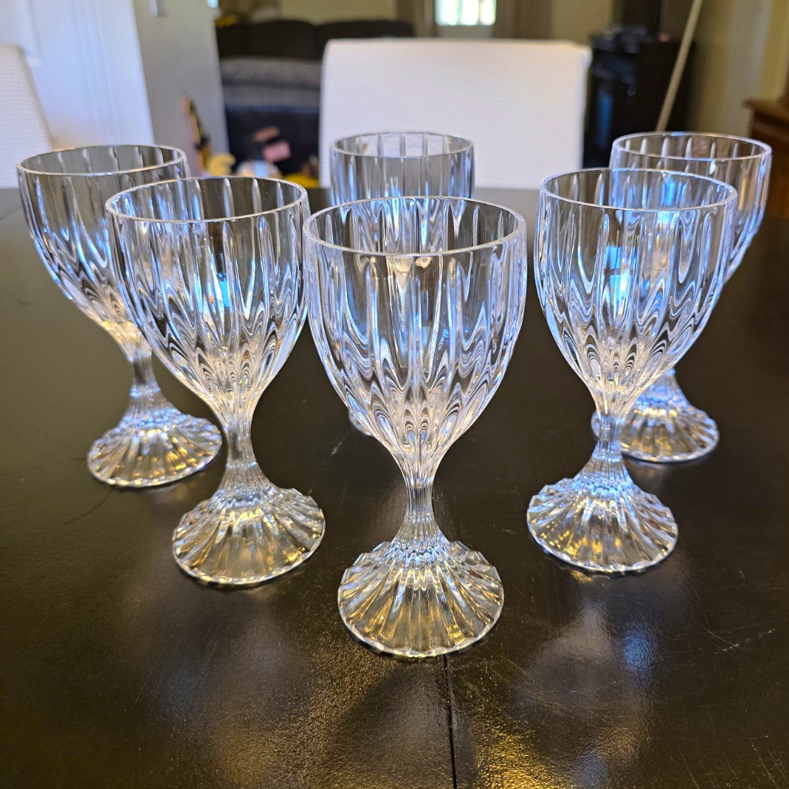 Vintage Mikasa Park Lane Real Crystal Wine/Iced Tea Goblets/Glasses Set of 6 Vintage Mikasa Park Lane Real Crystal Wine/Iced Tea Goblets/Glasses Set of 6