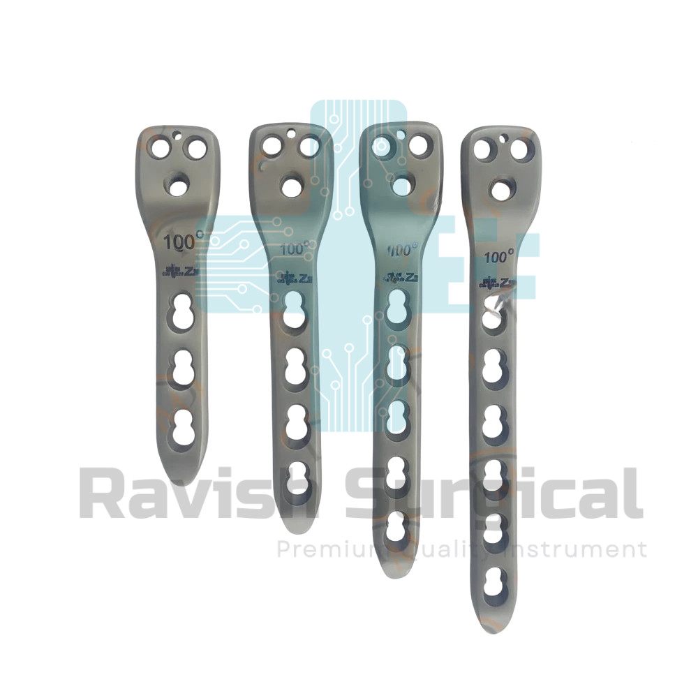 Locking Compression Plate 100 Degree 3–6 Hole + 3.5mm Screws Titanium Set 36 PC