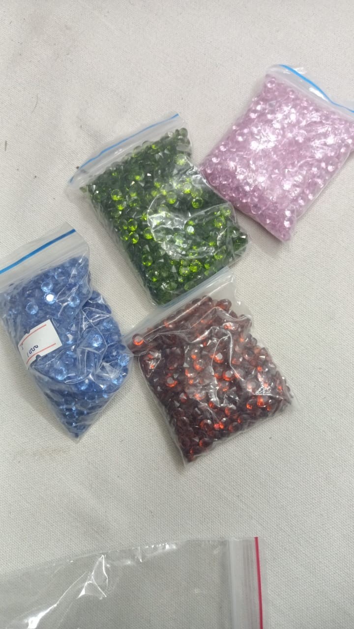 5000 Pcs 5 mm Round Yellow, Green, Blue, Red & Pink Natural Loose Gemstone
