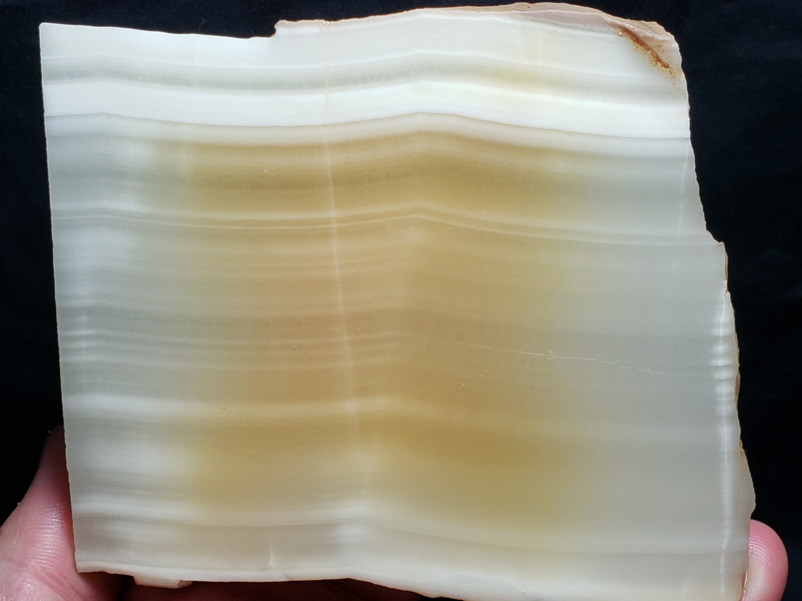 Banded Honey Onyx rough slab from Califonia (5.3 oz.)