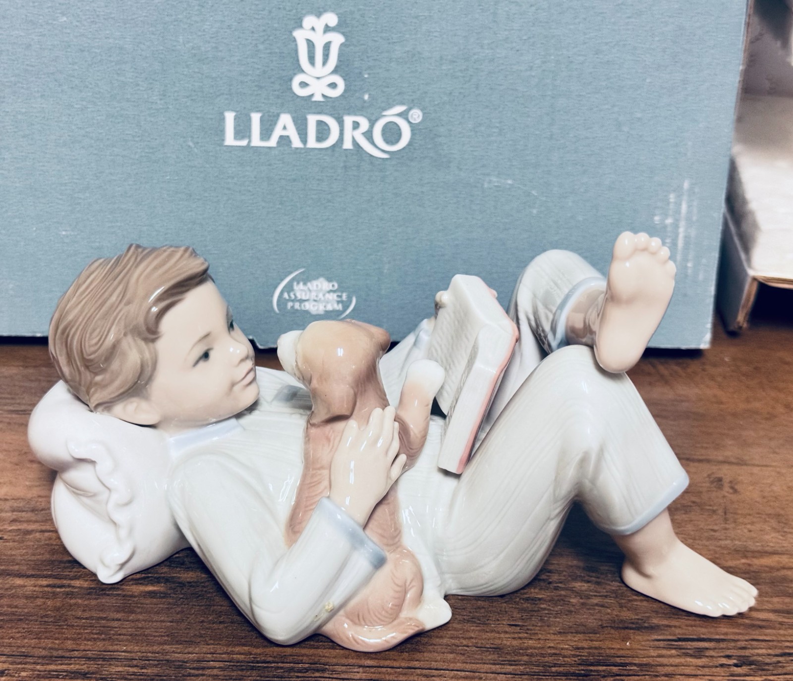 Lladro # 01008034 Shall I Read You A Story Porcelain Figurine w/ Original Box