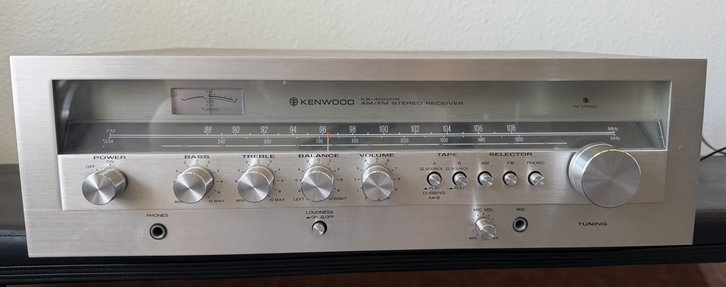 Kenwood KS-4000R  Rare Vintage Stereo Receiver Works Needs Light EUC