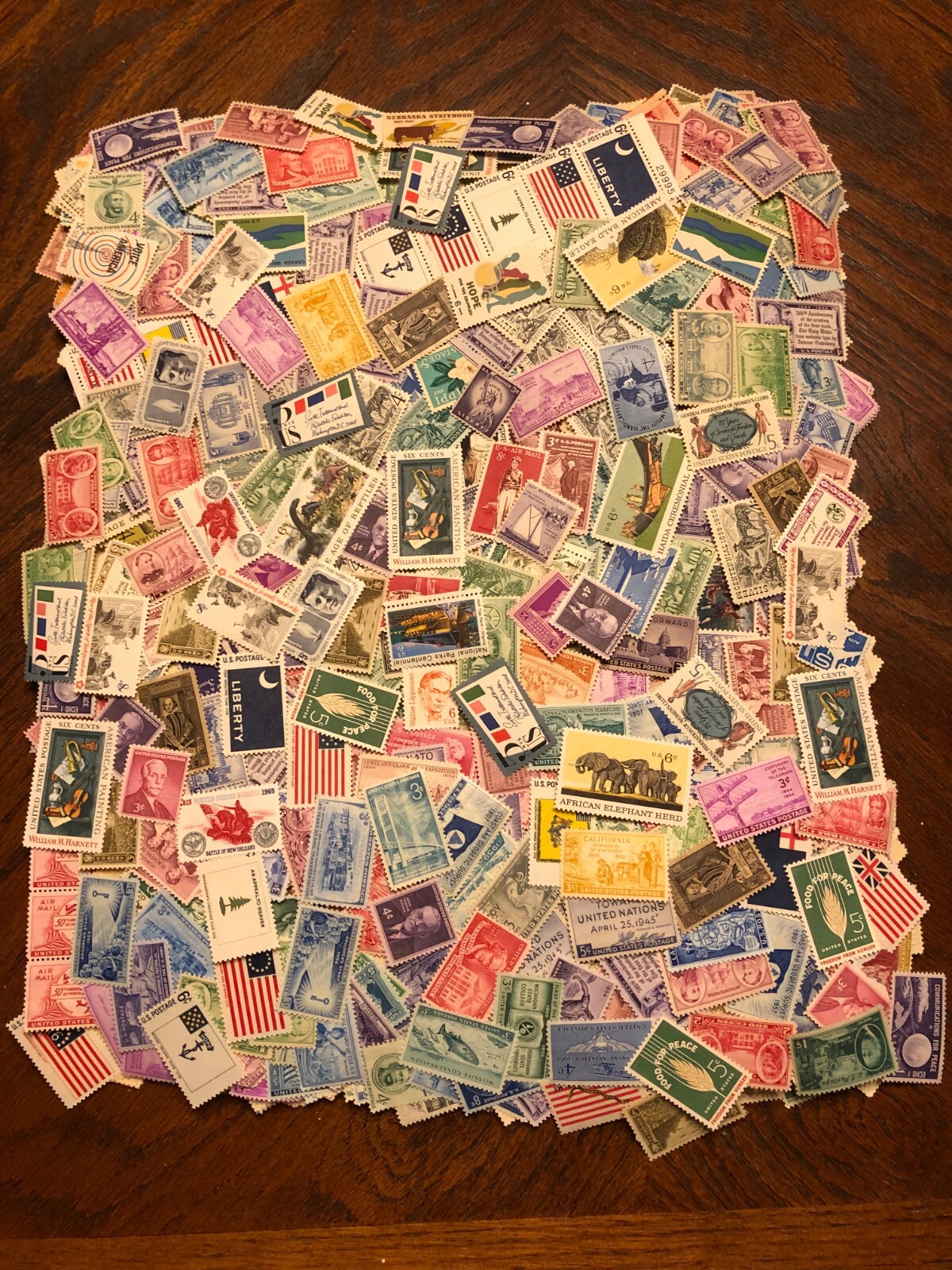 LOT OF 50 UNIQUE UNITED STATES COMMEMORATIVE STAMPS, MINT NH - NO DUPLICATES