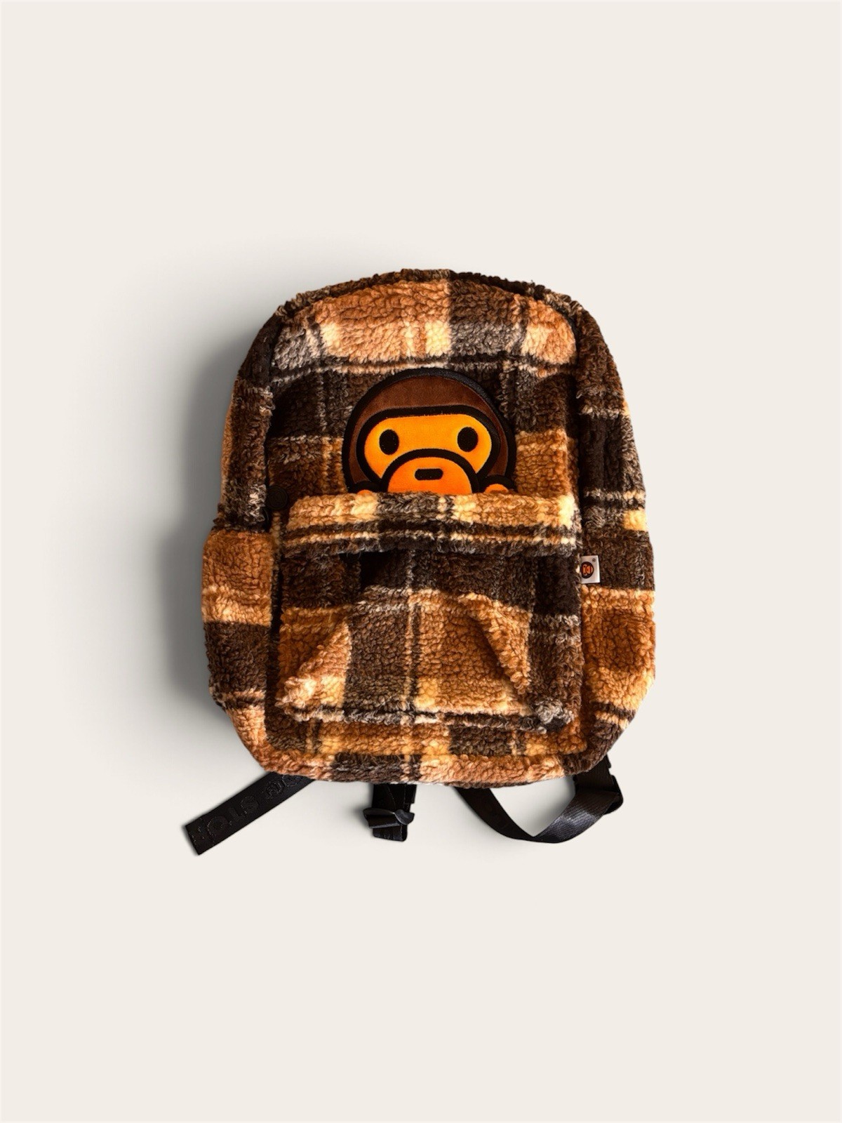 Bape Baby Milo A Bathing Ape Check Sherpa Backpack Rare Bape Baby Milo A Bathing Ape Check Sherpa Backpack Rare