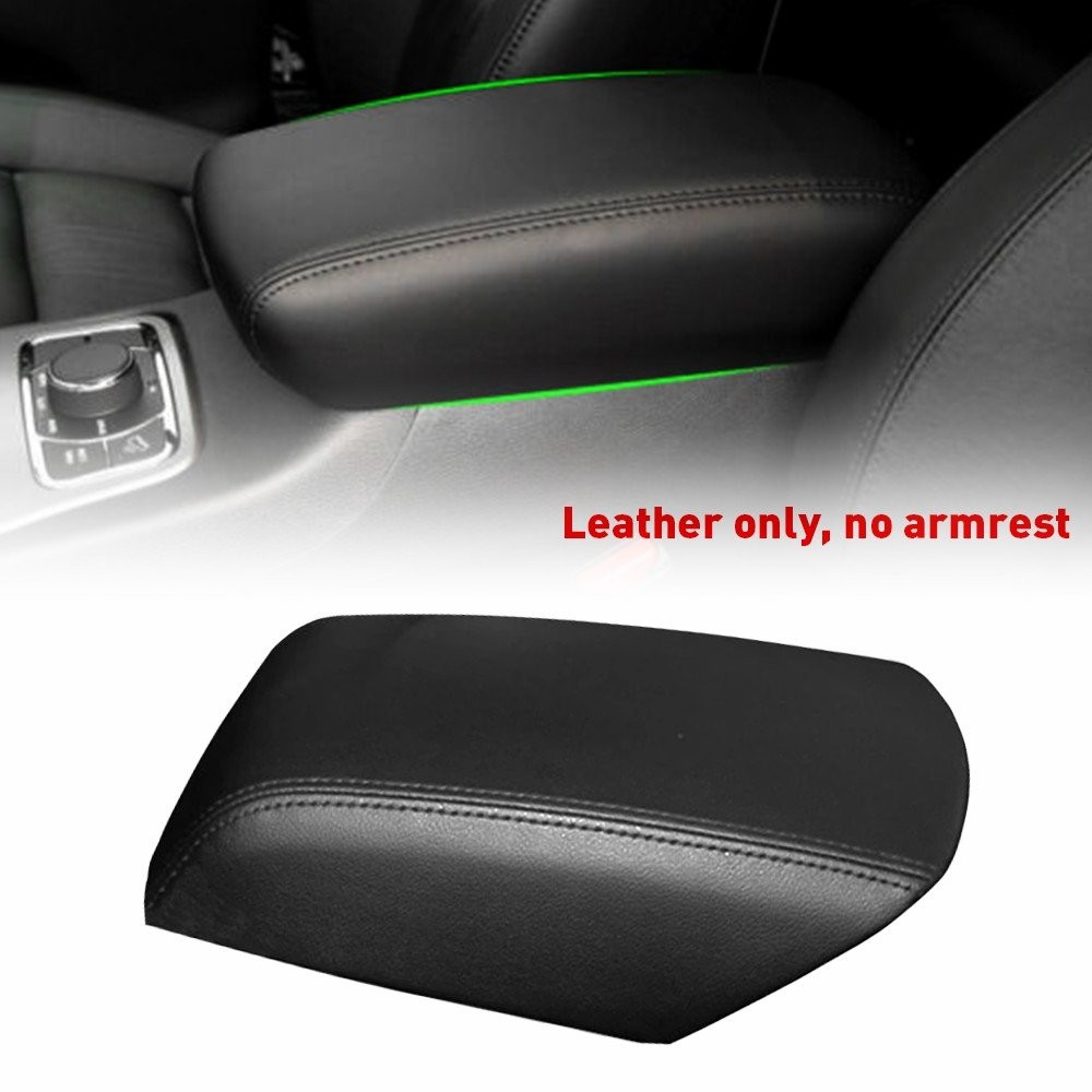 Console Lid Armrest Cover Replacement Leather Fit 2011-2019 Ford Explorer Black