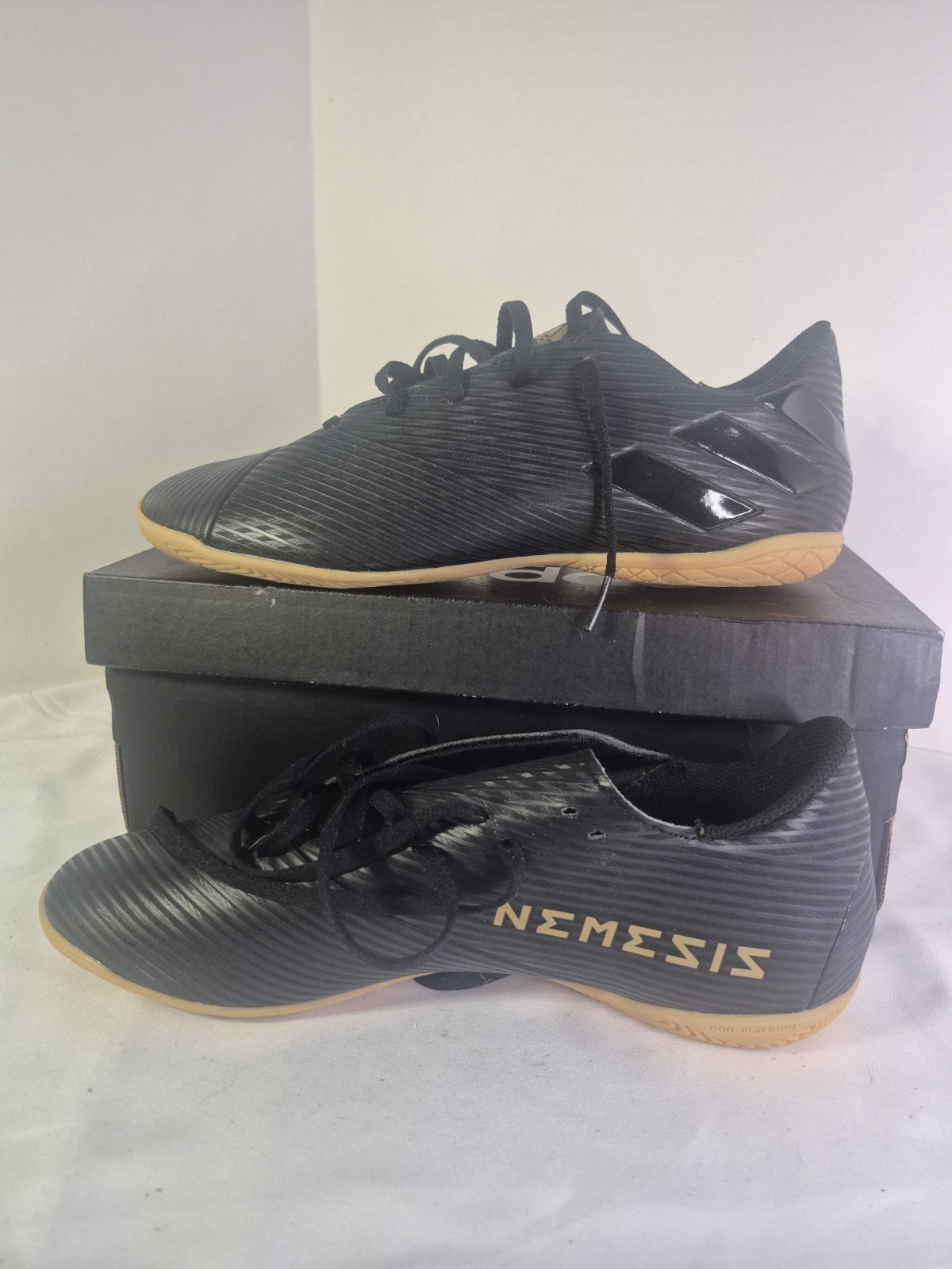 Adidas Mens Nemeziz 19.4 Soccer Shoes Black F34529 Lace Up Low Top Sneakers 9 Adidas Mens Nemeziz 19.4 Soccer Shoes Black F34529 Lace Up Low Top Sneakers 9