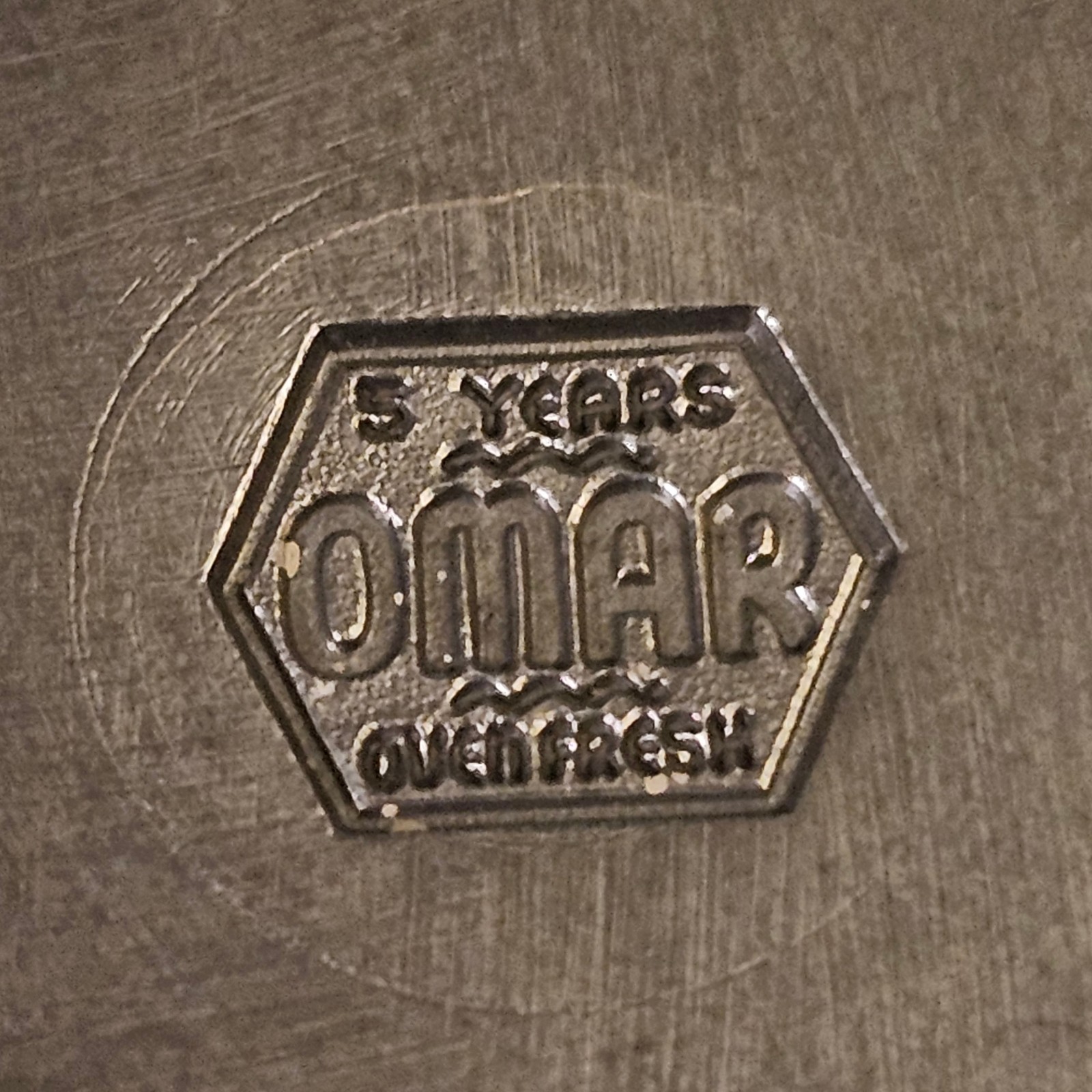 VINTAGE Omar Bakeries 5 Year SOLID STEEL STAMPING DIE VINTAGE Omar Bakeries 5 Year SOLID STEEL STAMPING DIE