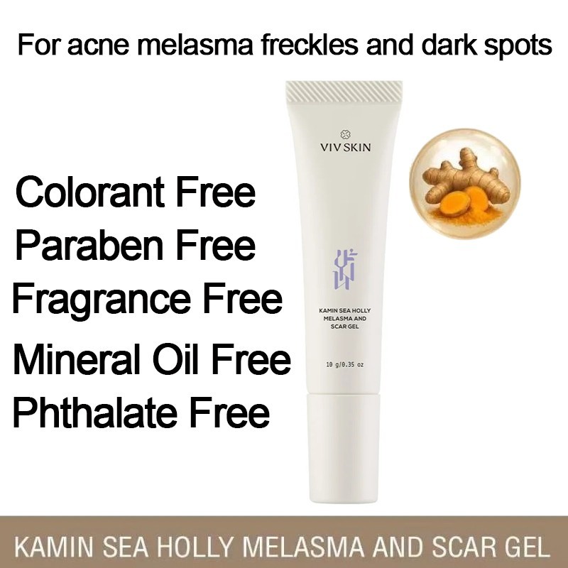 6X VIV SKIN Turmeric Sea Holly Melasma & Scar Gel Moisturizes Dark Spot Acne 10g