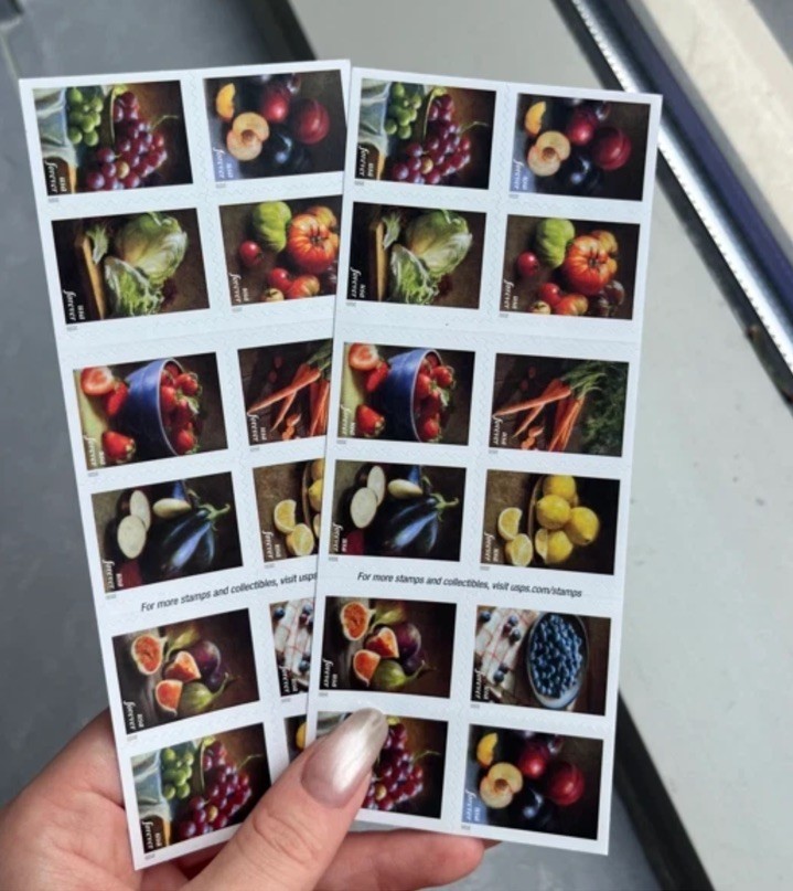 2020 USPS Fruits and Vegetables Forever Stamps - Scott #5484-5493 MNH- 100 PCS