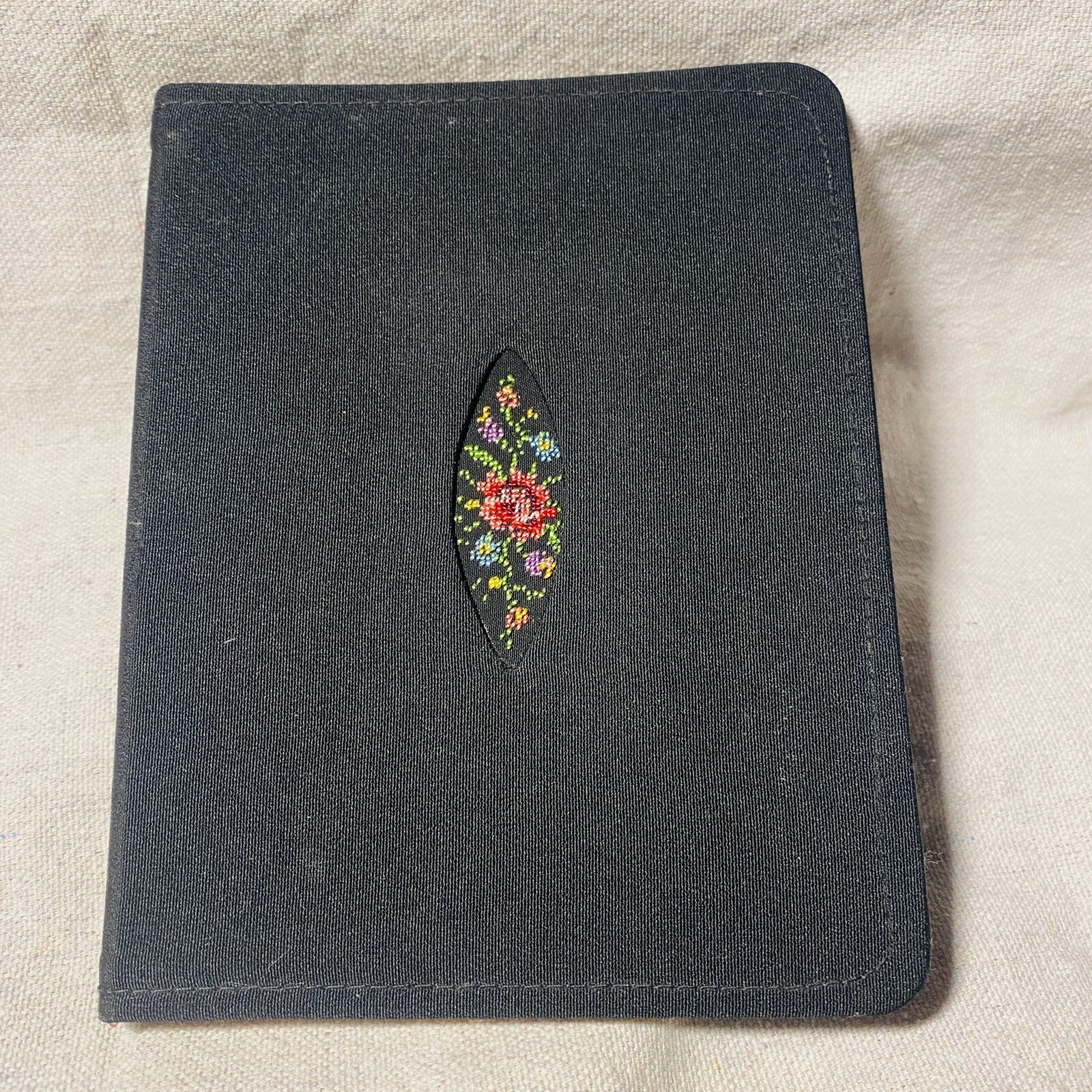 Vintage Petit Point  Embroidered Address Book & Christmas Card Record 1959/1960