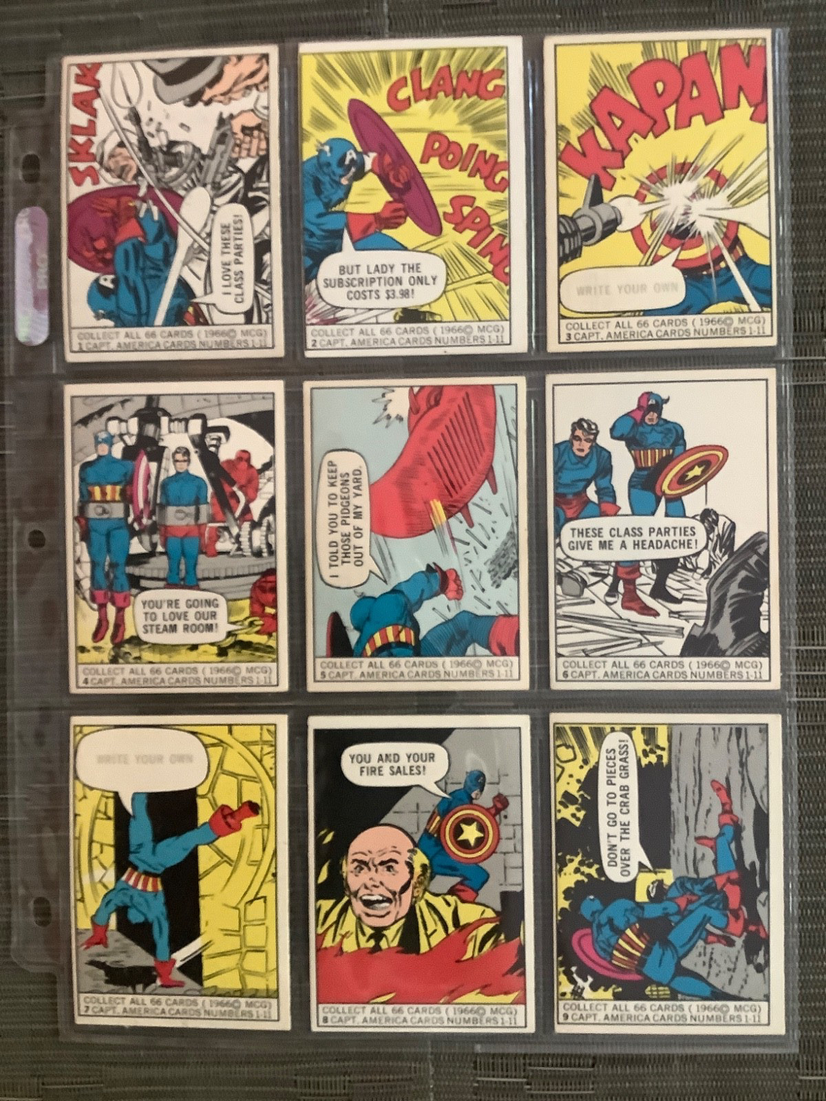 1966 Donruss Marvel Super Heroes, Complete Set, 66 Cards, EX 1966 Donruss Marvel Super Heroes, Complete Set, 66 Cards, EX