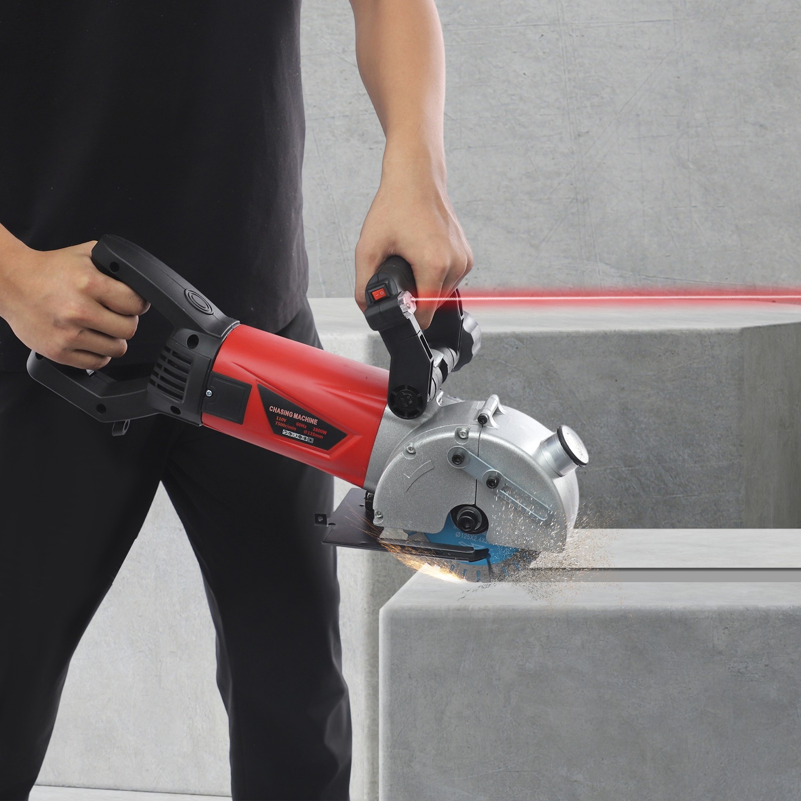 Electric Wall Groove Cutting Machine,Wall Slotting Chaser Tool 36MM 2800W 110V