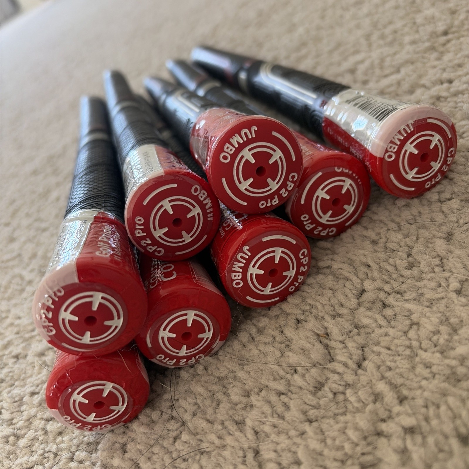 - - - NEW - - - Premium Jumbo CP2 Golf Grips Set Of 8 (Red/Black) - - - NEW - - - Premium Jumbo CP2 Golf Grips Set Of 8 (Red/Black)