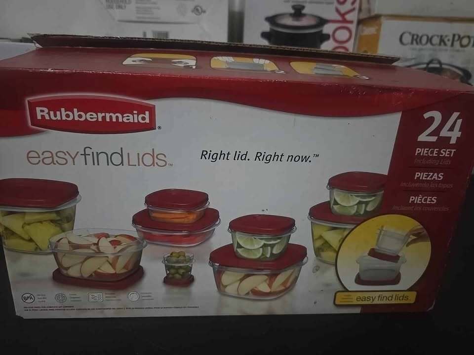 Rubbermaid Easy Find Lids 24-Piece Food Storage Set – New Old Stock