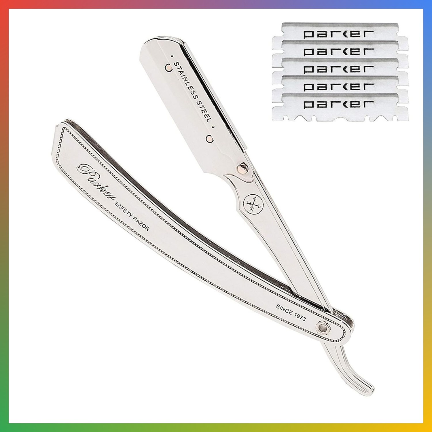 Parker SRX Straight Razor, All Stainless Steel Barber Razor, Heavy Duty Parker SRX Straight Razor, All Stainless Steel Barber Razor, Heavy Duty