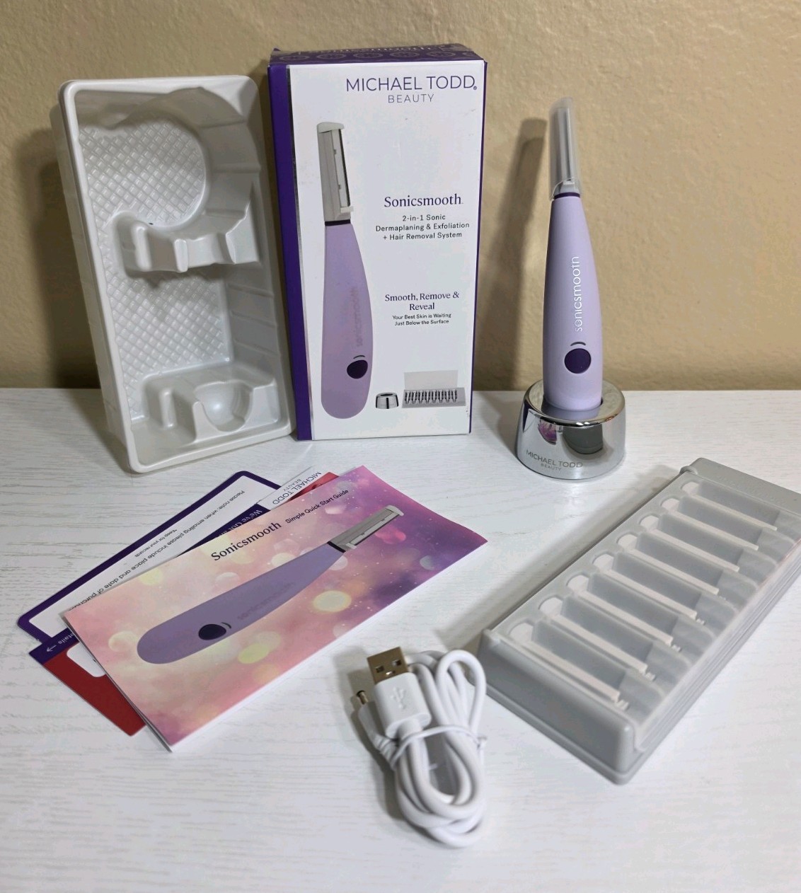 Michael Todd Beauty Sonicsmooth 2-in-1 Sonic Dermaplaning & Hair Removal System 