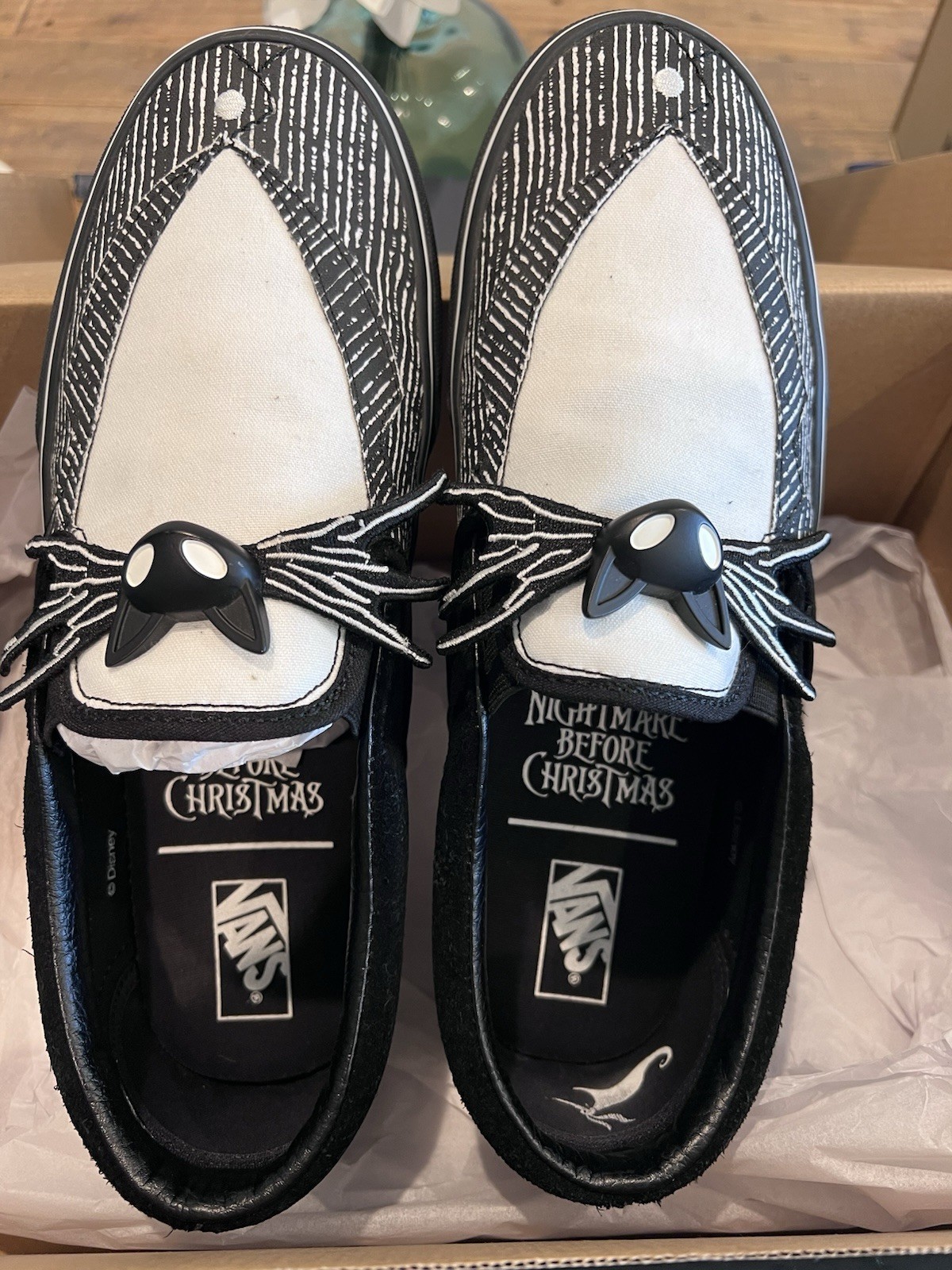 VANS x Disney Jack Skellington Men’s Slip-On Canvas Shoes Black VANS x Disney Jack Skellington Men’s Slip-On Canvas Shoes Black