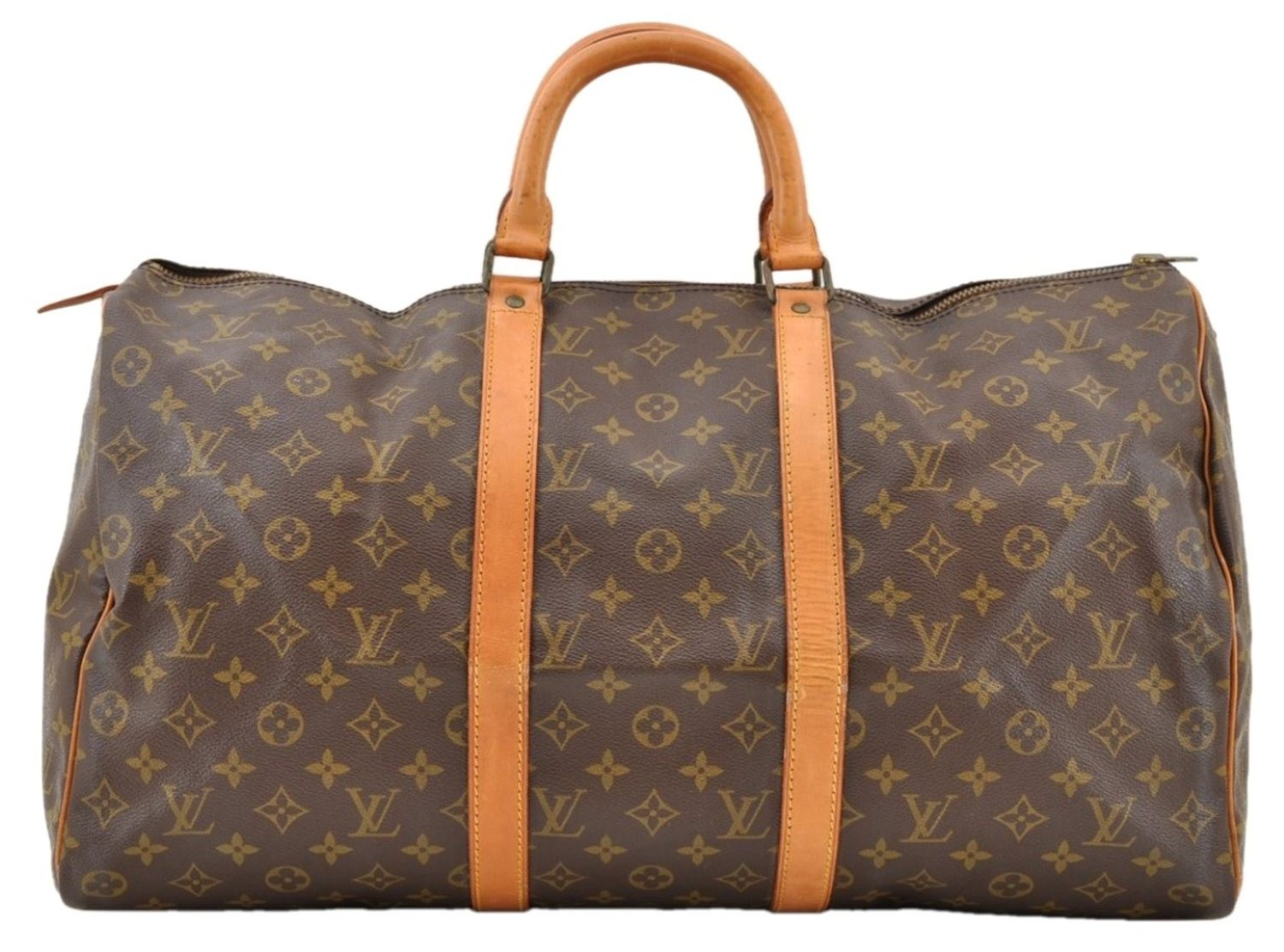Authentic Louis Vuitton Monogram Keepall 50 Travel Boston Bag Old Model LV AD052 Authentic Louis Vuitton Monogram Keepall 50 Travel Boston Bag Old Model LV AD052