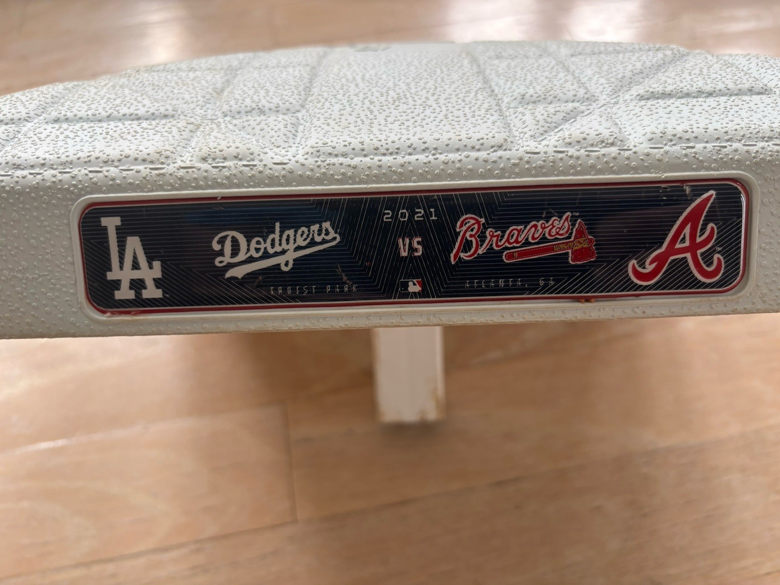 Los Angeles Dodgers at Atlanta Braves Game Used 1st Base 6/4/21 8-Run 5th Inning
