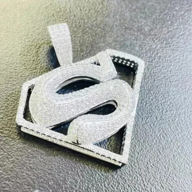 2.90Ct Round Cut Real Moissanite Custom Letter \ 2.90Ct Round Cut Real Moissanite Custom Letter \