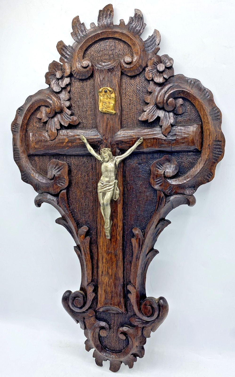 Antique german Black Forest wood crucifix 19th century jesus christ Antique german Black Forest wood crucifix 19th century jesus christ