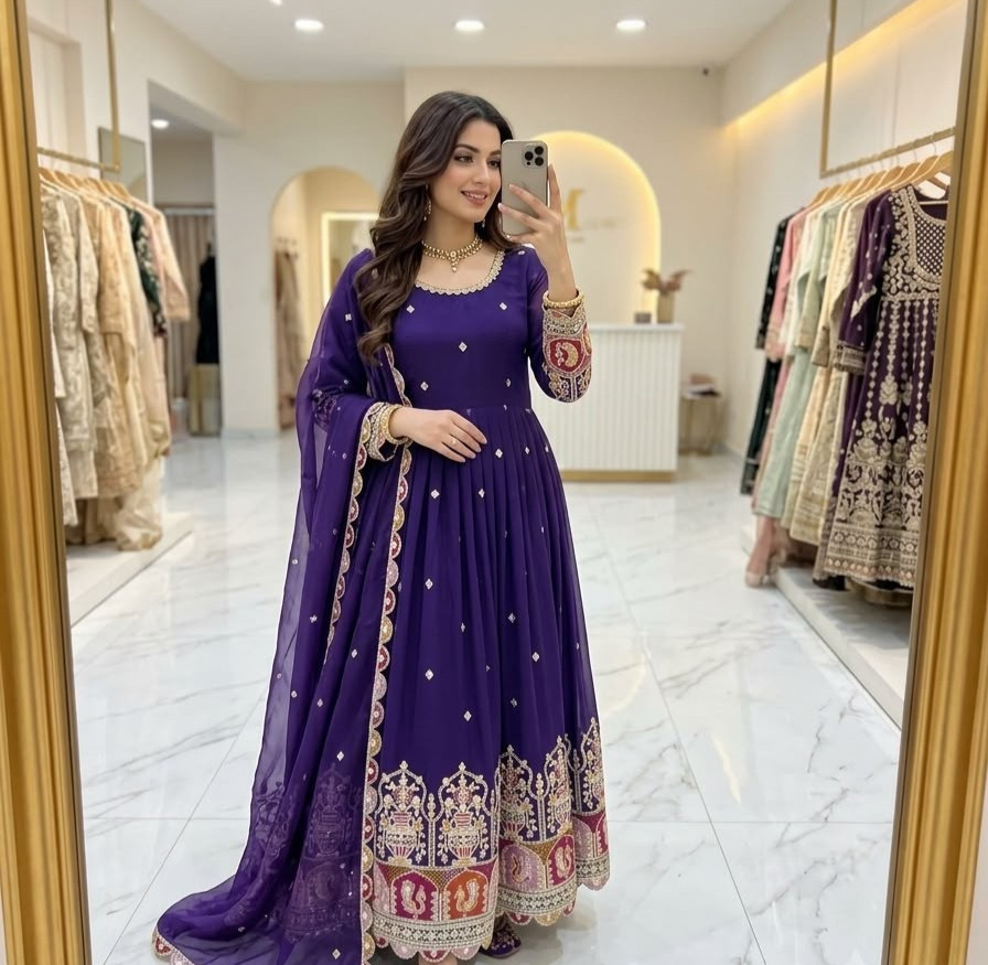 Designer Indian Anarkali Gown Bollywood Salwar Kameez Pakistani Dress Suit Party