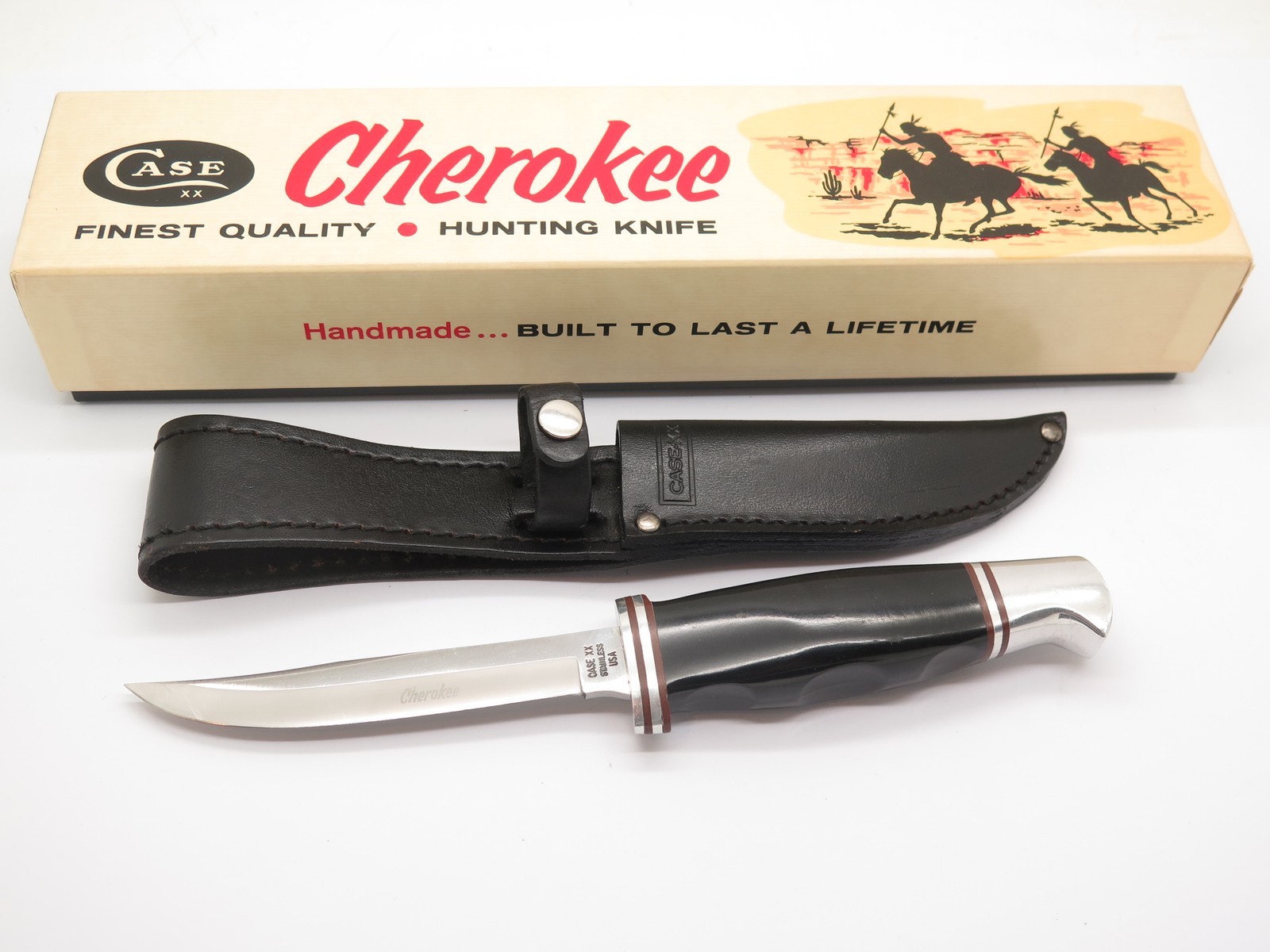 Vintage 1965-1969 Case XX USA 200 Cherokee Fixed Blade Hunting Knife in Box Vintage 1965-1969 Case XX USA 200 Cherokee Fixed Blade Hunting Knife in Box