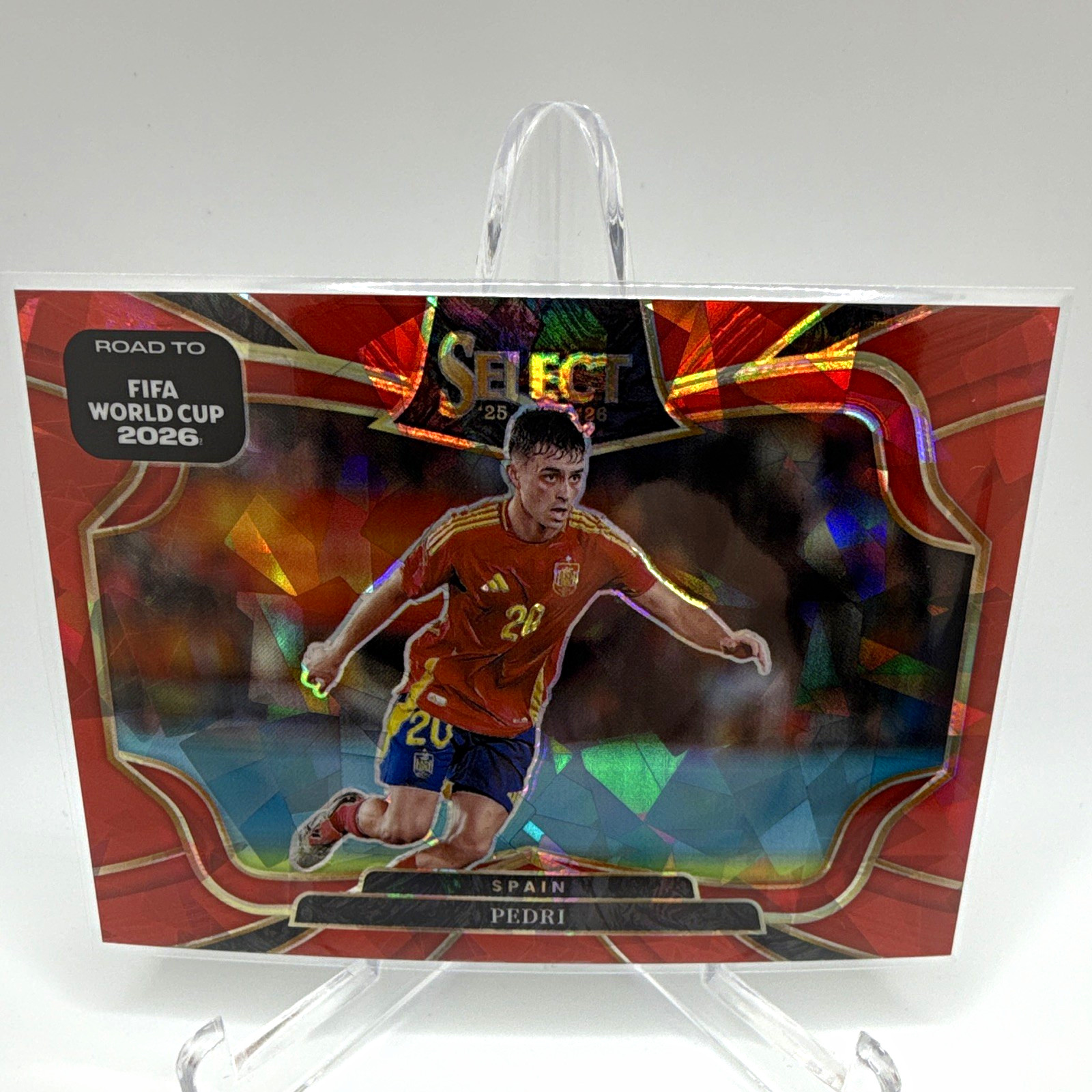 Panini Select Road to FIFA World Cup 2026 Pedri #247 Red Pandora Prizm