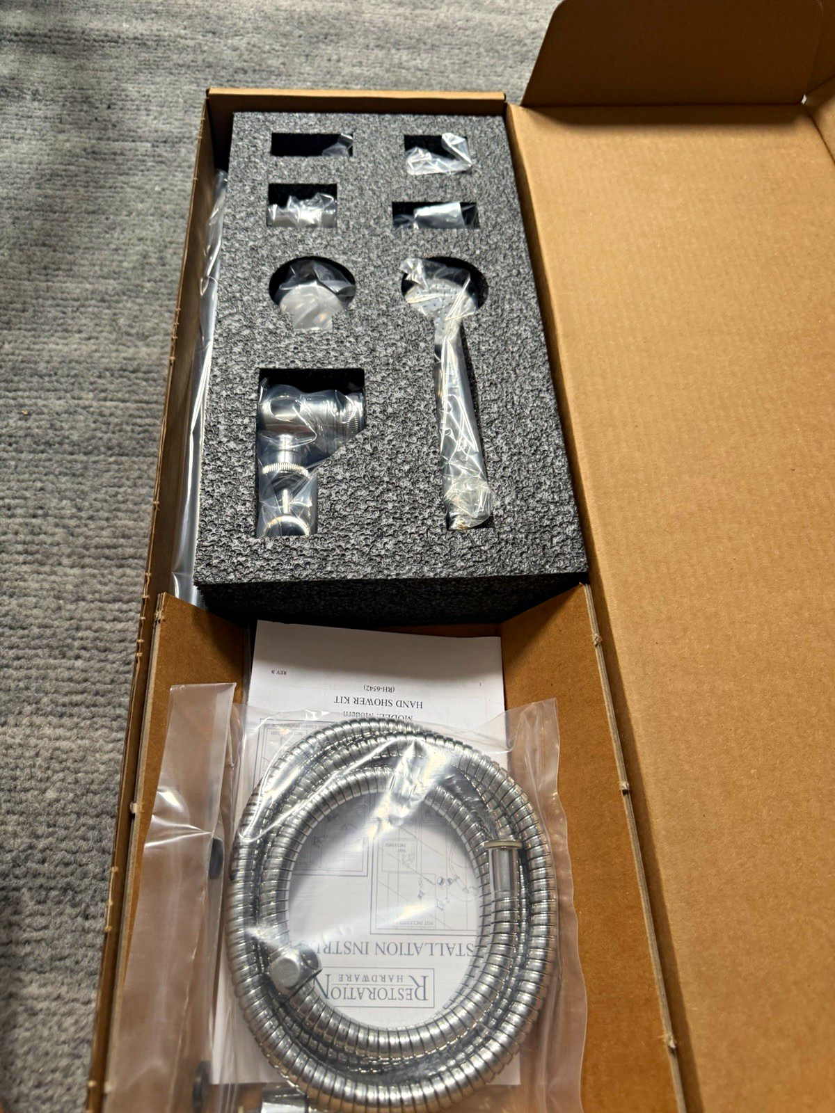 Restoration Hardware Modern Handheld Shower Head Set Polished Chrome RH-6542/26 Restoration Hardware Modern Handheld Shower Head Set Polished Chrome RH-6542/26