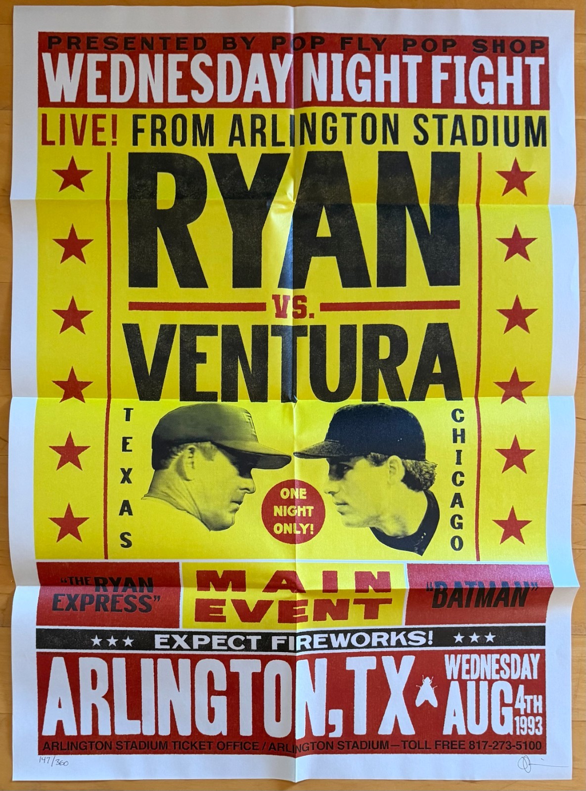 Ryan vs. Ventura - Main Event Poster - Pop Fly Shop Art Print - Daniel J Horine Ryan vs. Ventura - Main Event Poster - Pop Fly Shop Art Print - Daniel J Horine
