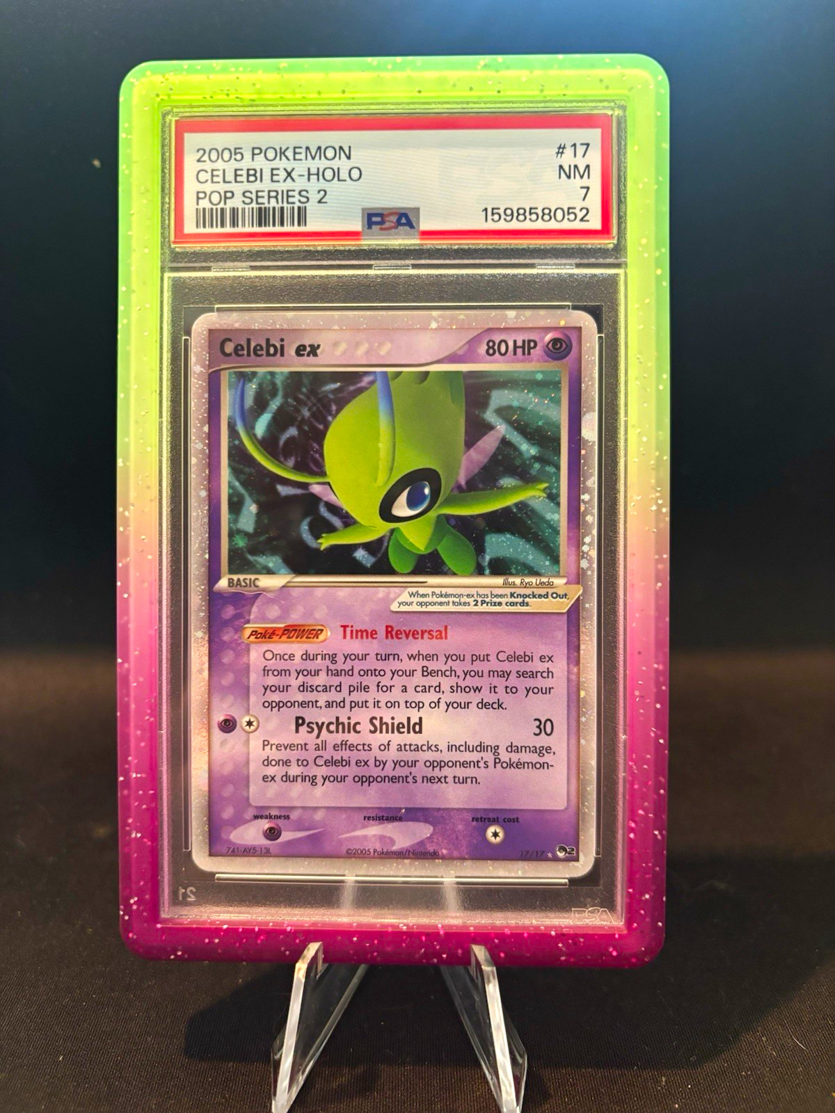 LOW POP - CELEBI #17 EX-HOLO 2005 POKEMON POP SERIES 2