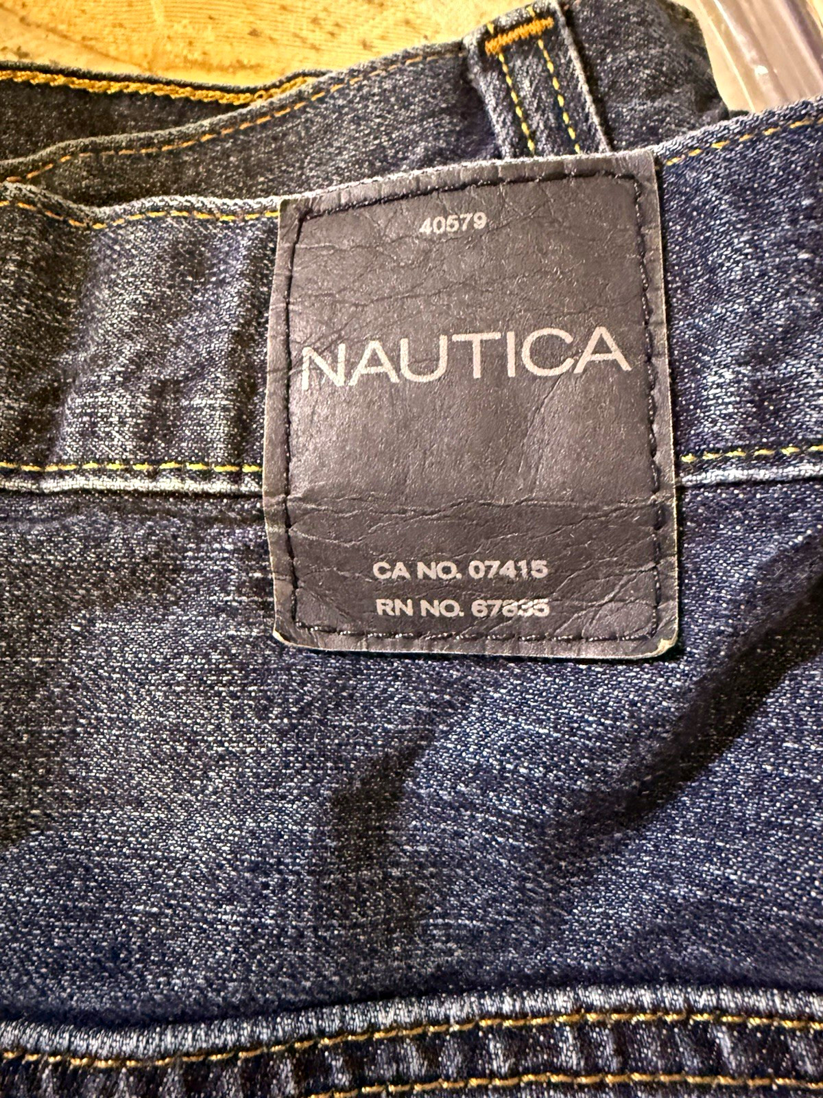 Nautica Men\'s Big & Tall 56 Dark Wash Blue Denim Straight Jeans 5-Pocket Nautica Men\'s Big & Tall 56 Dark Wash Blue Denim Straight Jeans 5-Pocket