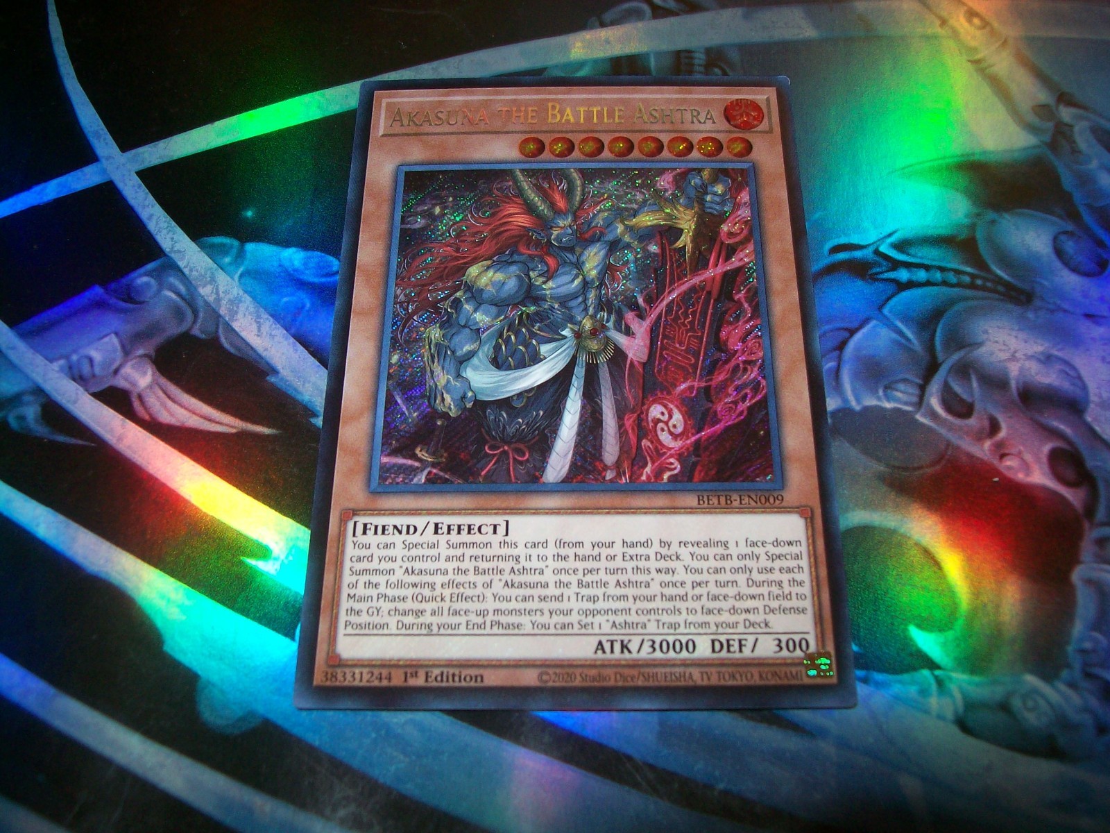 Akasuna the Battle Ashtra 1st Edition Secret Rare BETB-EN009 Yu-Gi-Oh Akasuna the Battle Ashtra 1st Edition Secret Rare BETB-EN009 Yu-Gi-Oh