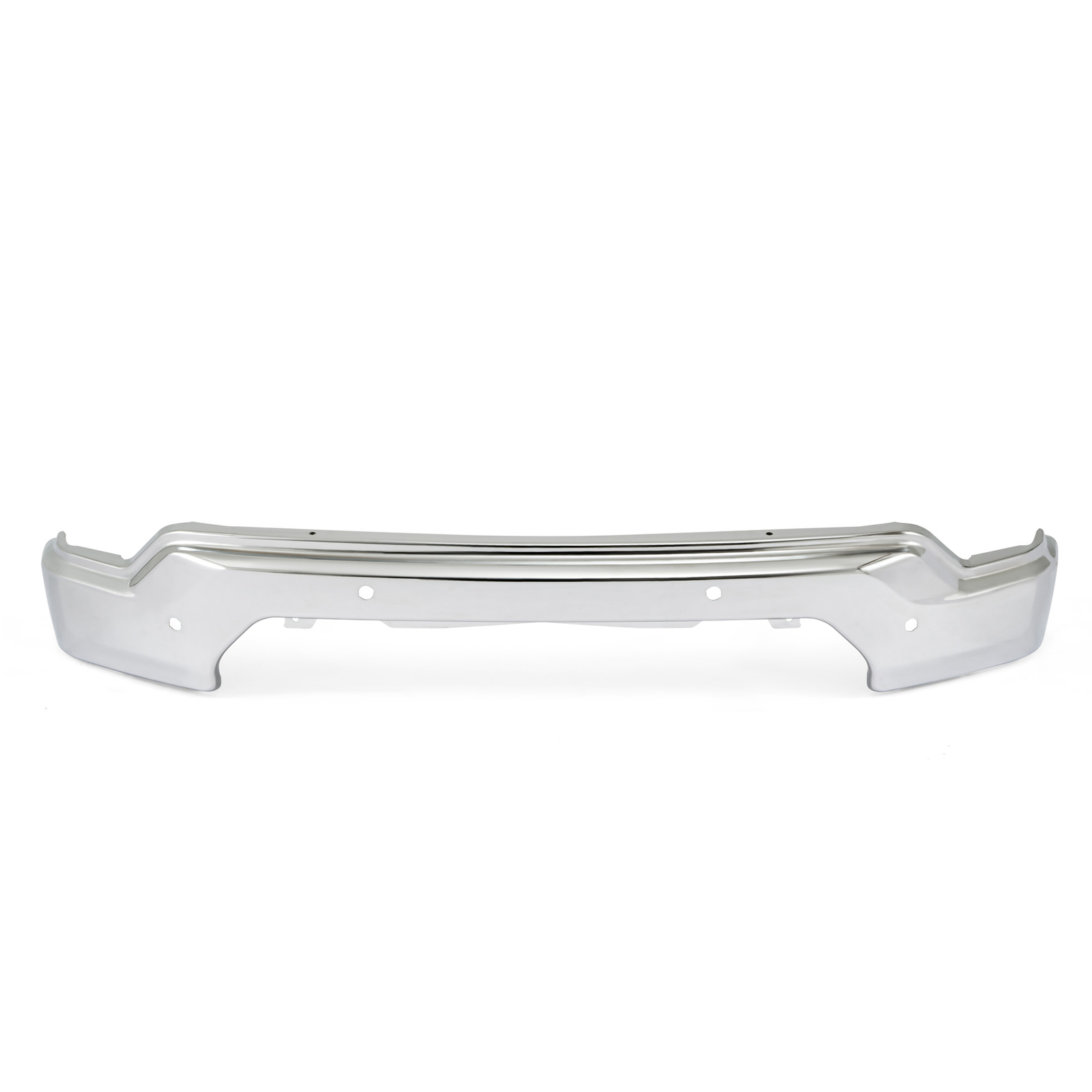 One-Piece Front Bumper For 2019-2021 GMC Sierra 1500 W/Sensor Holes Black/Chrome