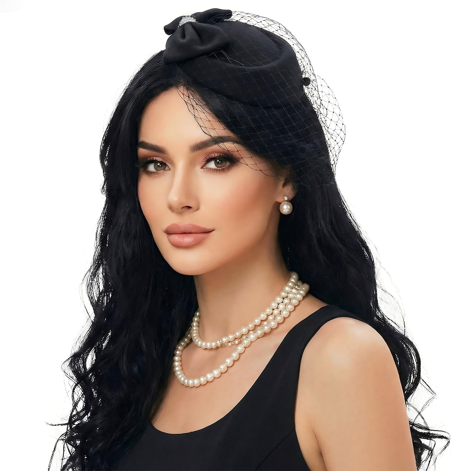 Fascinator Hat for Women Veil Fascinators Tea Party Wedding Retro Pillbox Hats Fascinator Hat for Women Veil Fascinators Tea Party Wedding Retro Pillbox Hats