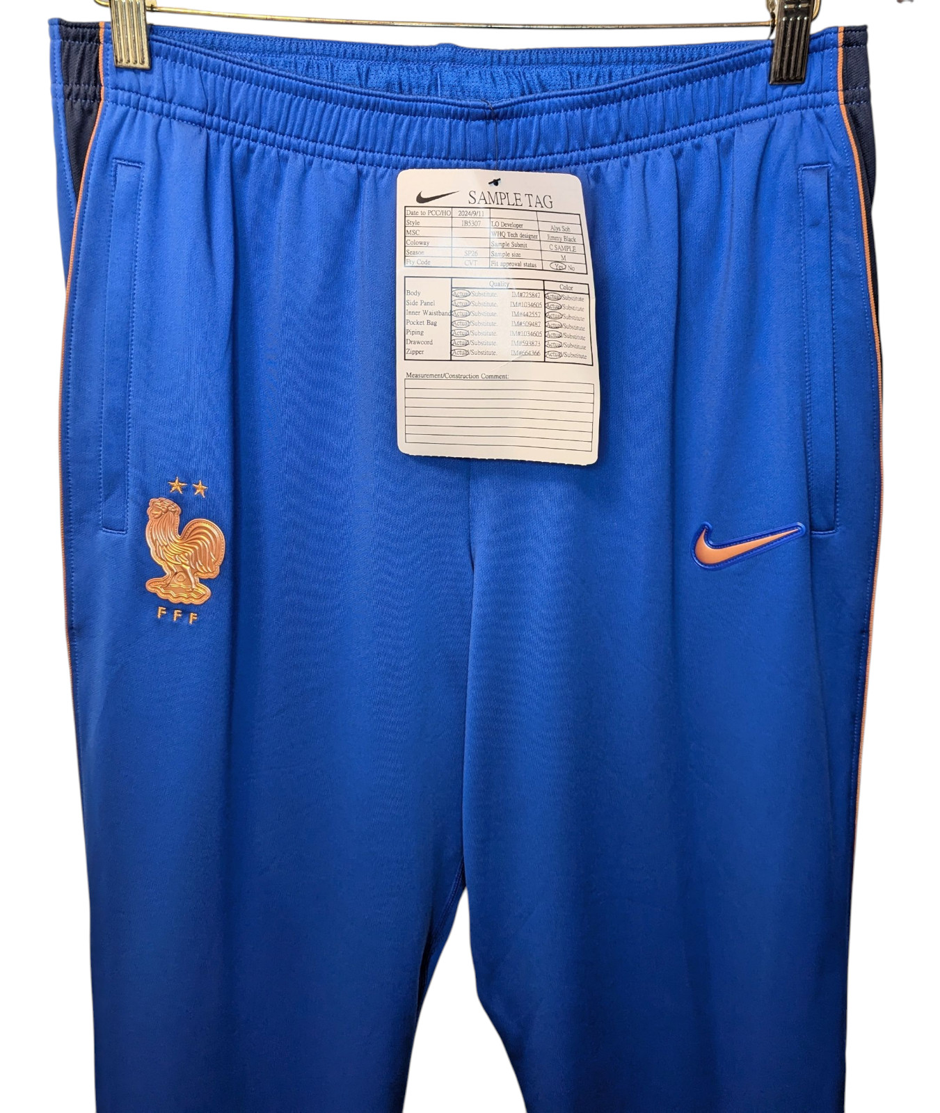 Rare Nike FRANCE Football Federation Pants MEDIUM SAMPLE Soccer Track Jogger Rare Nike FRANCE Football Federation Pants MEDIUM SAMPLE Soccer Track Jogger