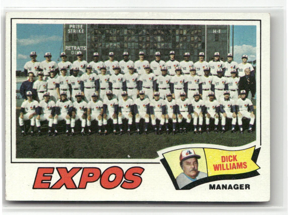 1977 TOPPS #647 MONTREAL EXPOS / DICK WILLIAMS MONTREAL EXPOS