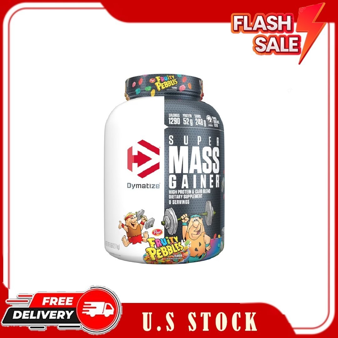(Free Ship) 1 Pack Dymatize Super Mass Gainer 52g Protein Fruity Pebbles 6lb