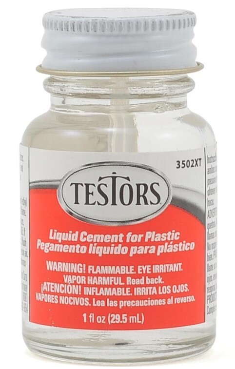 Testors 3502XT (1oz) Liquid Cement for Plastic with Brush On Lid Testors 3502XT (1oz) Liquid Cement for Plastic with Brush On Lid